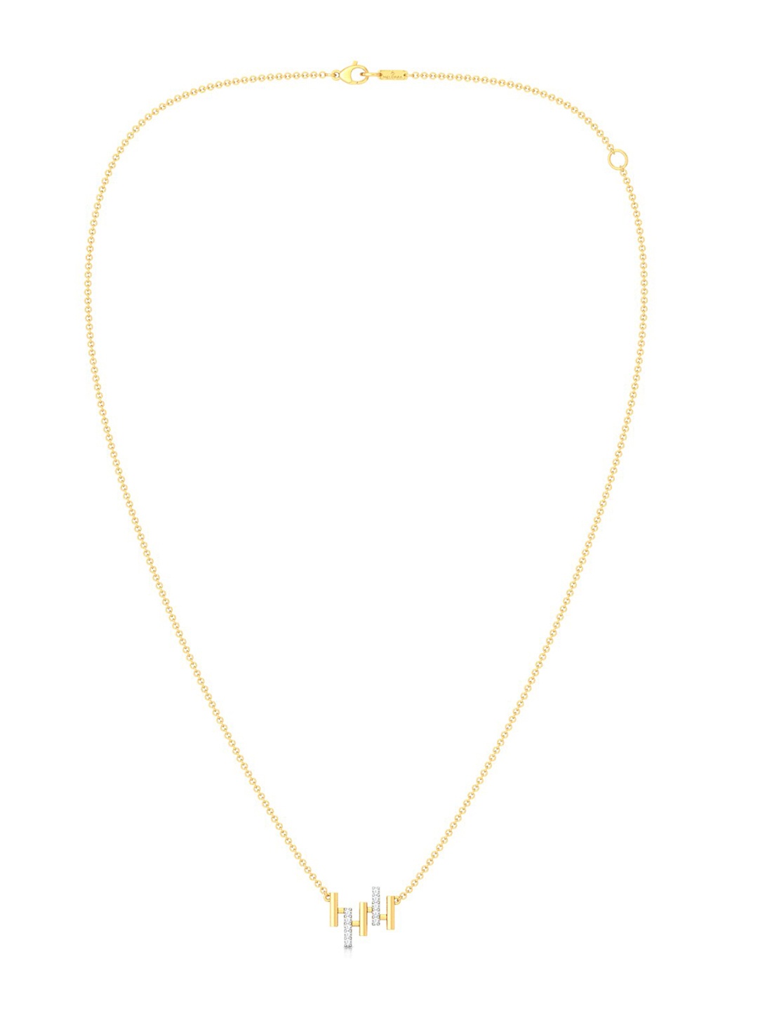

MELORRA Bar Chart Diamond-Studded 18KT Gold Chain - 4.99 gm