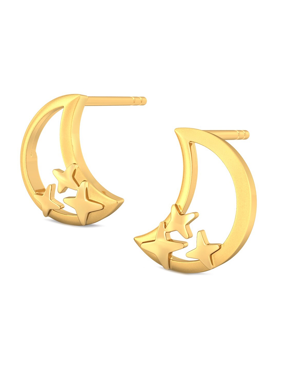 

MELORRA Moon Tunes 18KT Gold Stud Earrings - 1.8 gm