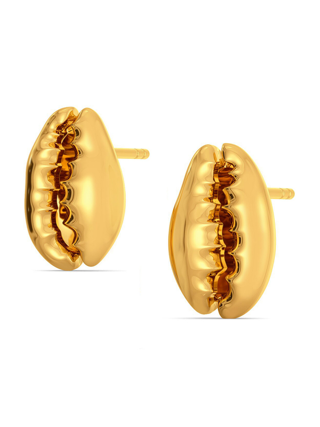 

MELORRA Shell Shocks 18KT Gold Stud Earrings- 4.81 gm