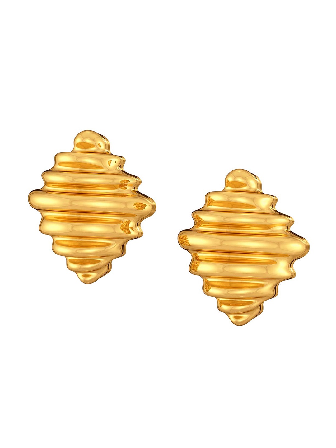 

MELORRA Ruffle Bites 18KT Gold Stud Earrings- 6.68gm
