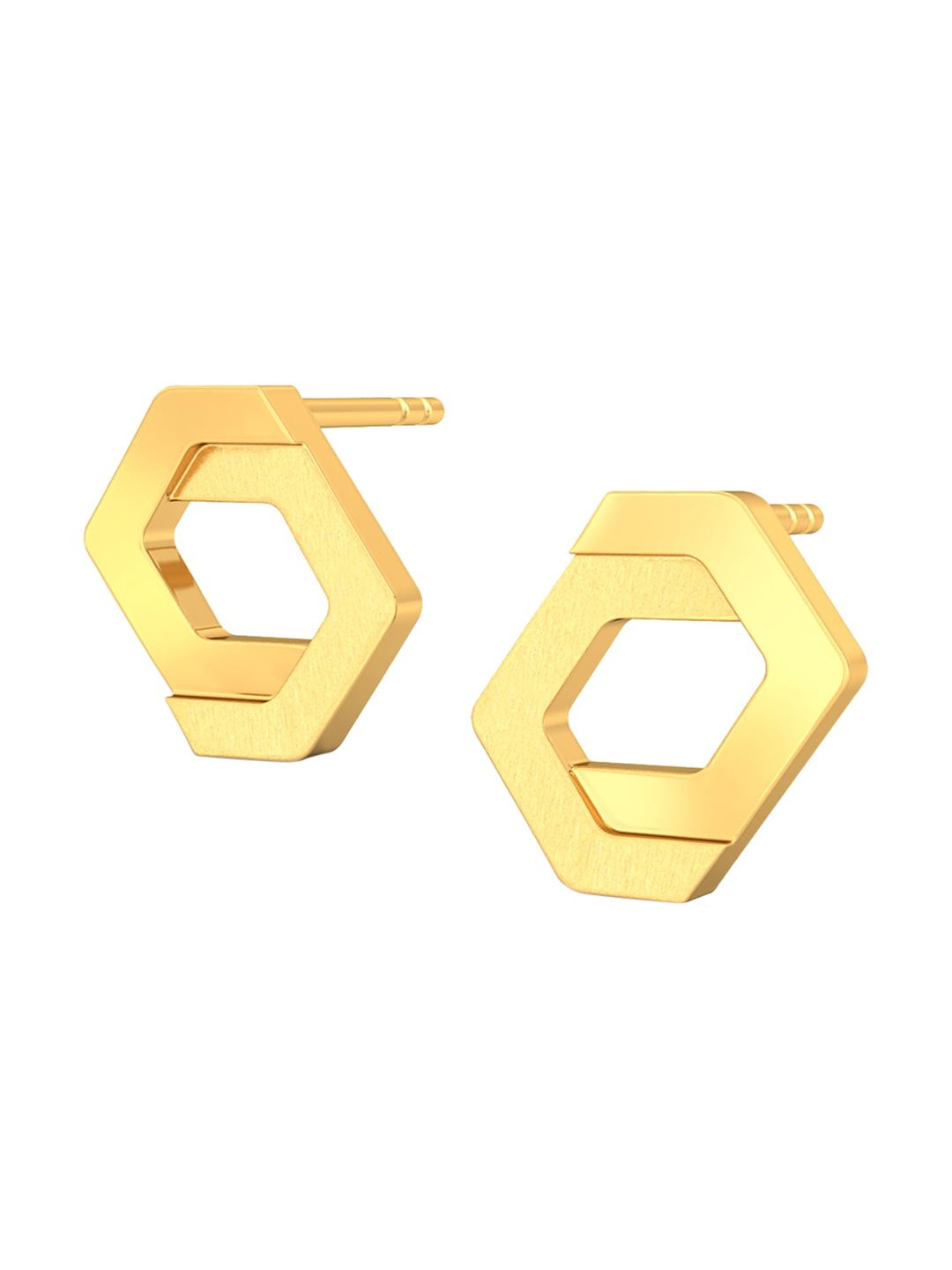

MELORRA Gold Entwined 18KT Gold Stud Earrings -3.46gm