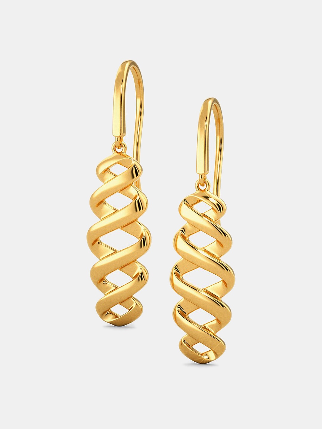 

MELORRA Spiral Goes Viral 18KT Gold Earrings-4.21gm