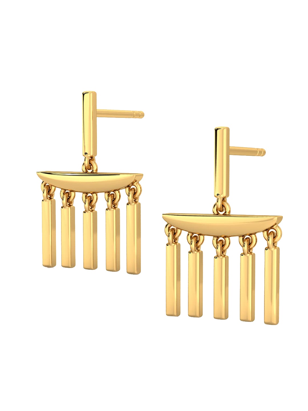 

MELORRA Colosseum Craft 18KT Gold Earrings-3.53 gm
