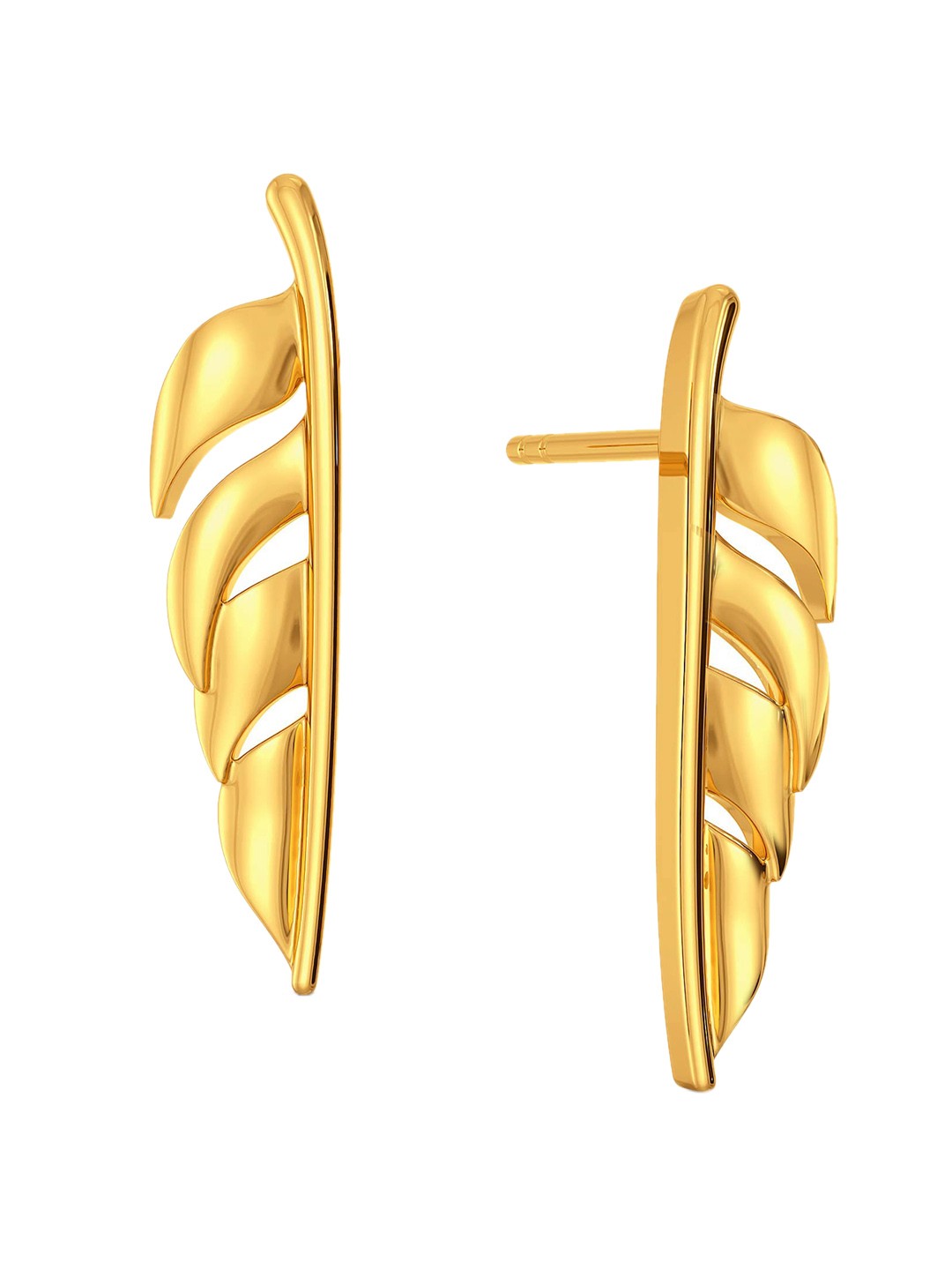 

MELORRA Flick A Feather 18KT Gold Drop Earrings- 2.85 gm