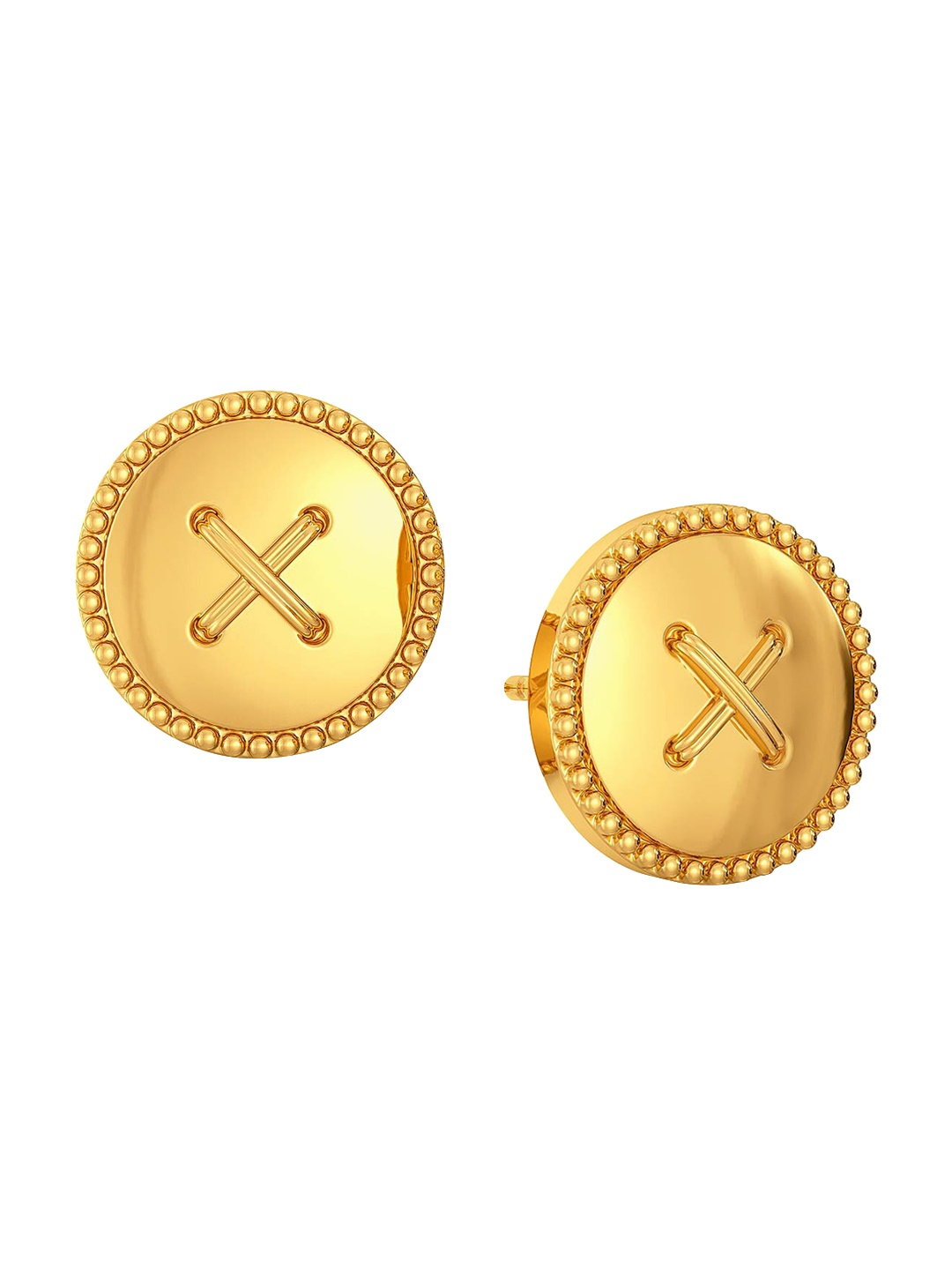 

MELORRA18KT Button Binge Gold Earrings - 4.53 gm