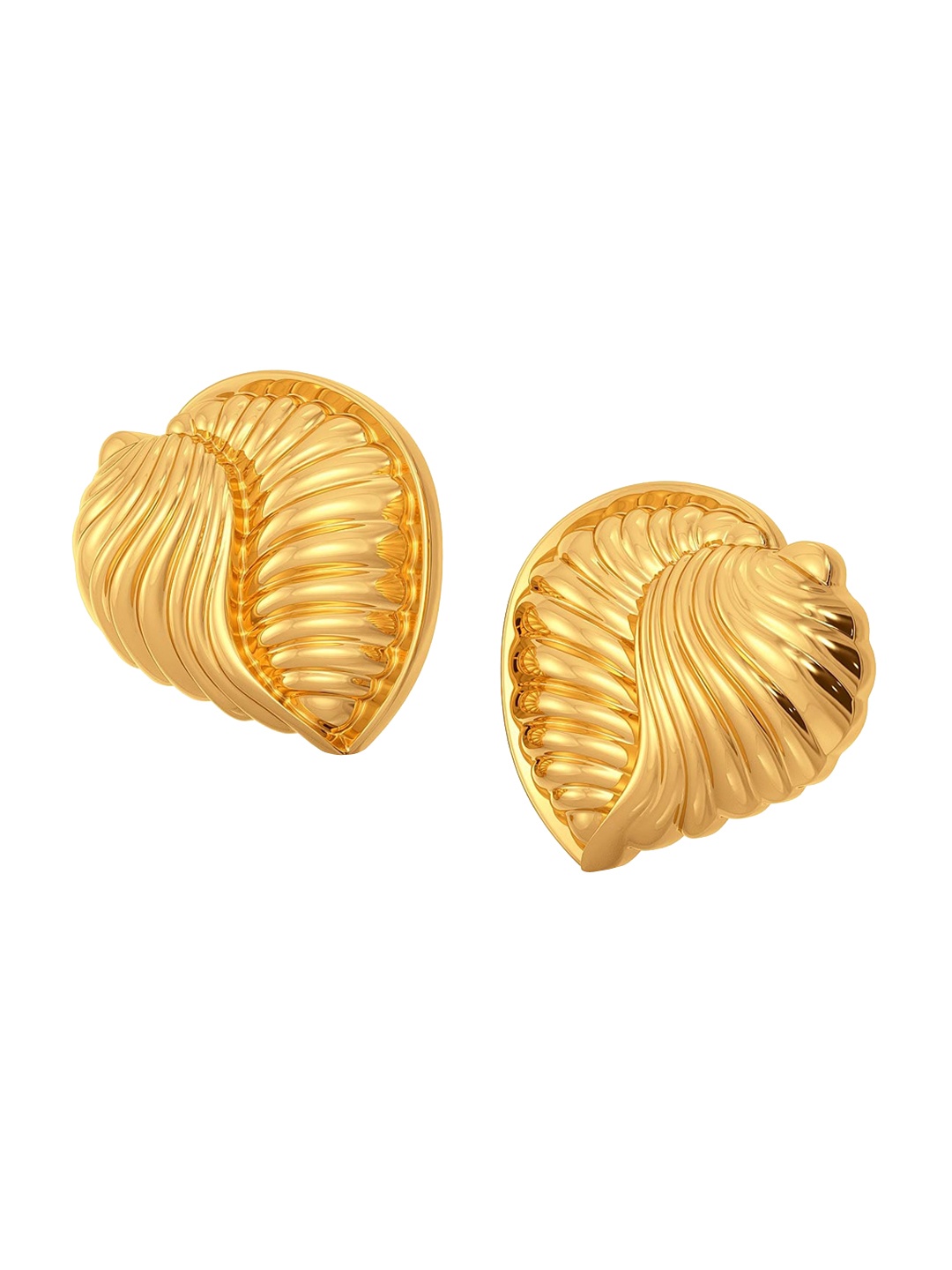 

MELORRA The Conch Shells 18KT Gold Stud Earrings-7.31gm