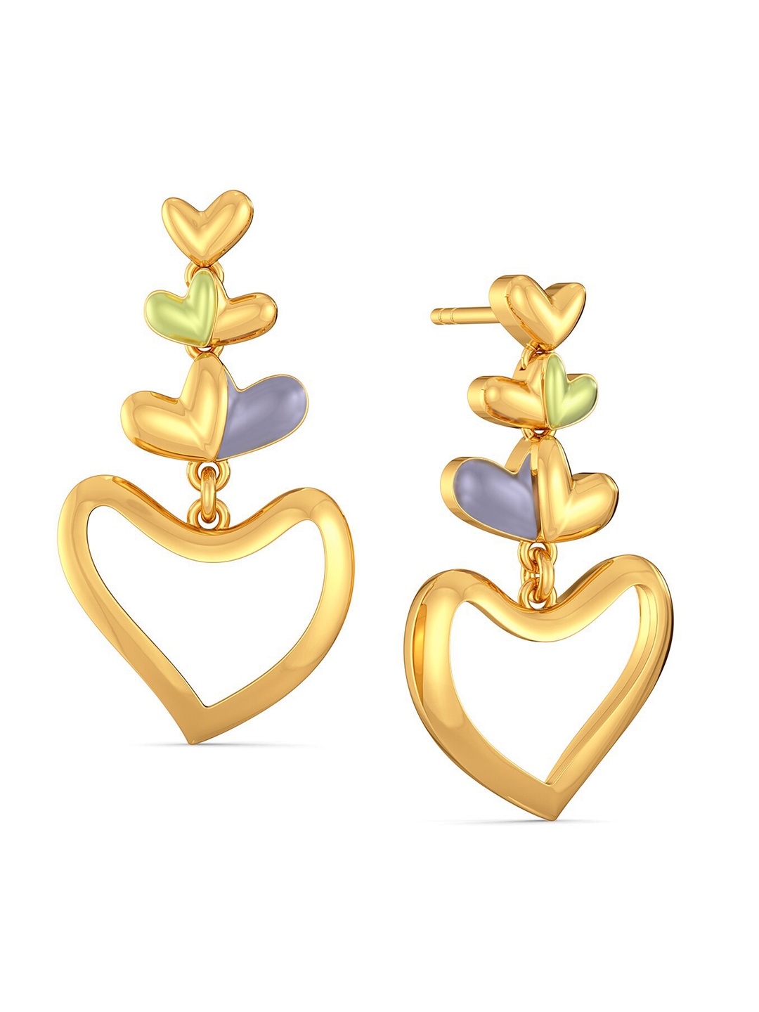 

MELORRA From the Heart 18K Gold Drop Earring-6.38gm