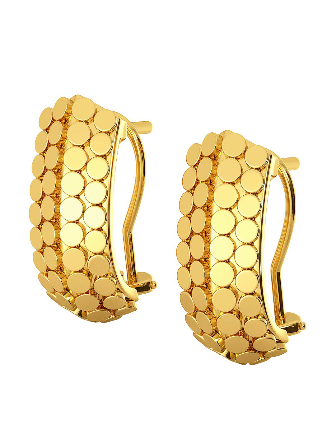 

MELORRA Prove Da Groove 18KT Gold Half Hoop Earrings- 7.18 gm