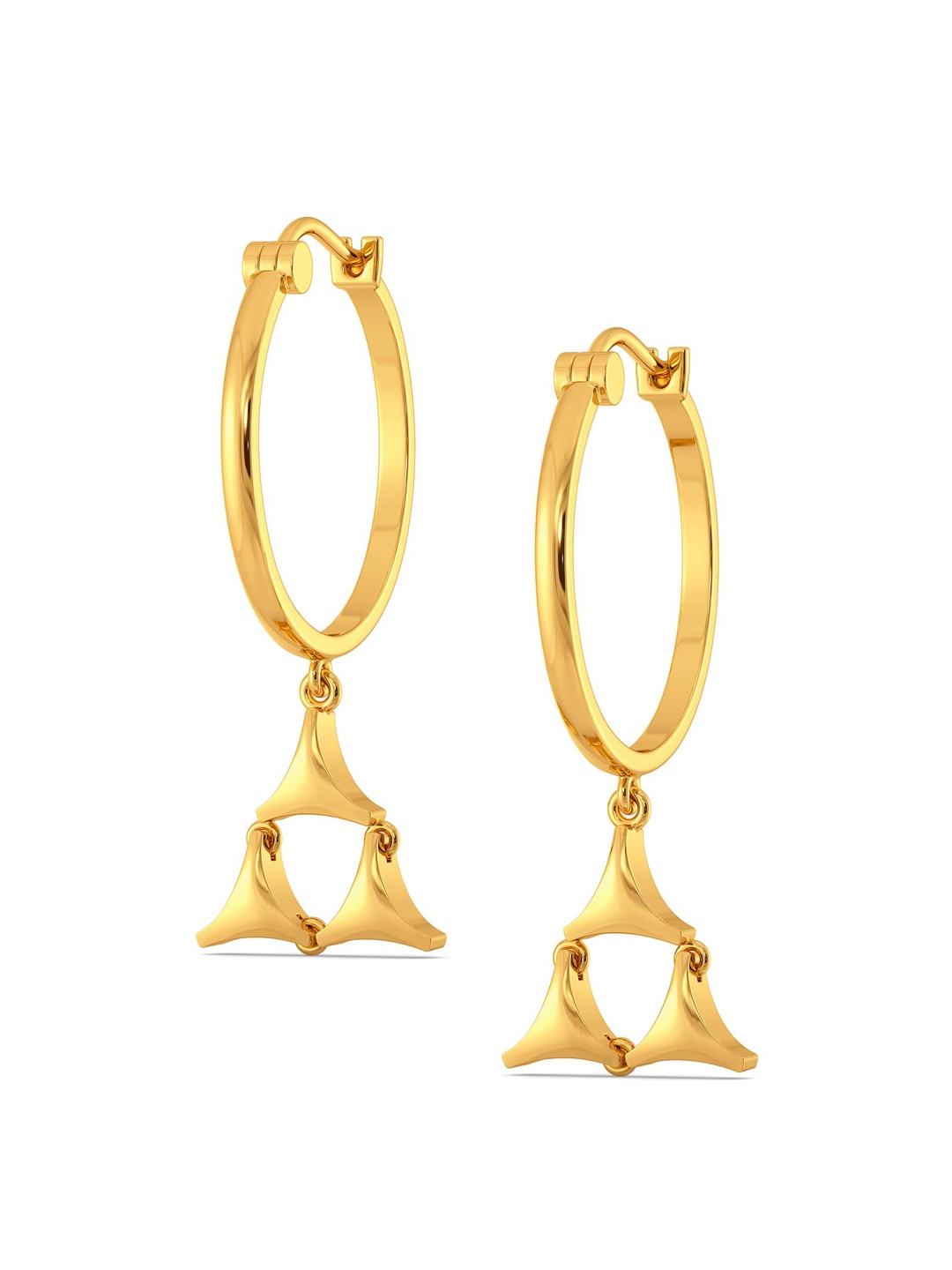 

MELORRA Mesh On My Mind 18KT Gold Hoop Earring - 4.49 gm