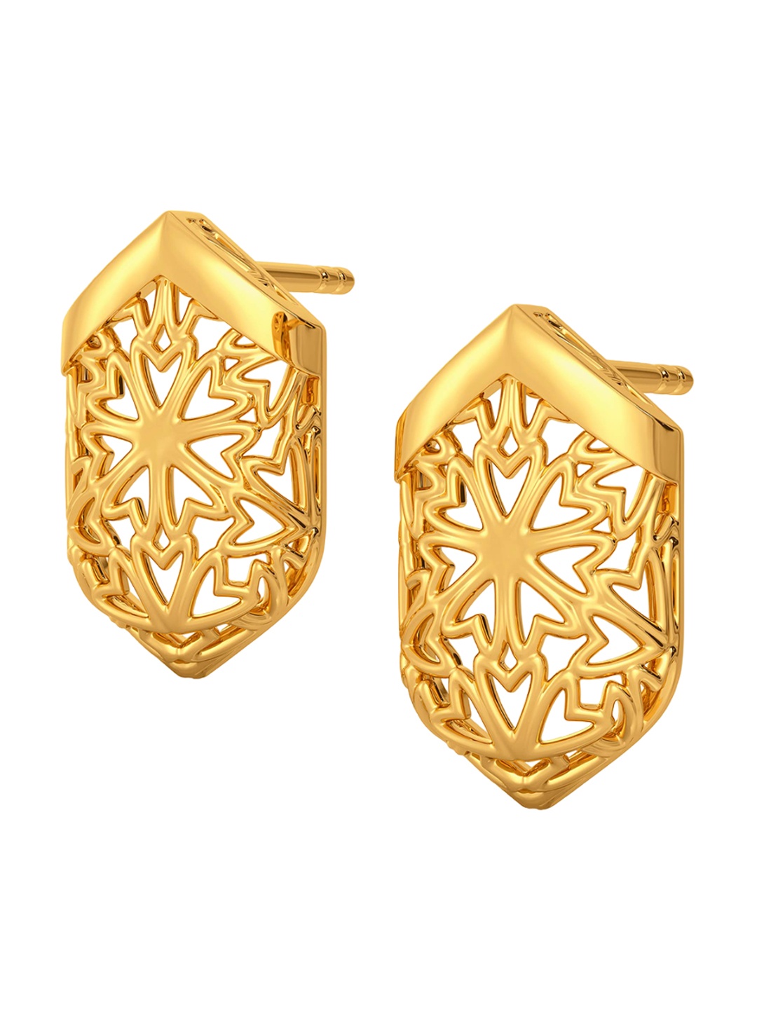 

MELORRA Bend A Lace 18KT Gold Stud Earring -2.56gm