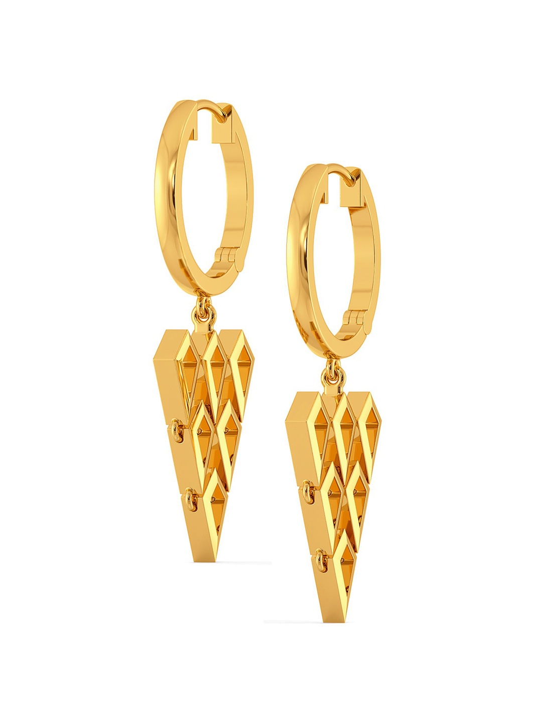 

MELORRA 18KT The Mesh Mix Gold Earrings-5.6g