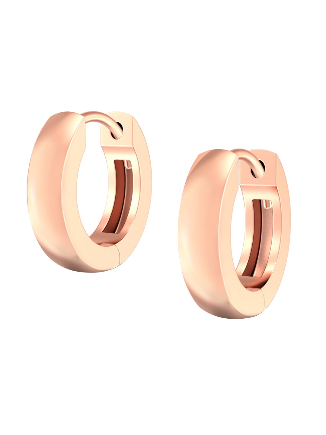 

MELORRA Rose luminiscence 18KT Rose Gold Hoop Earrings- 4.1 gm