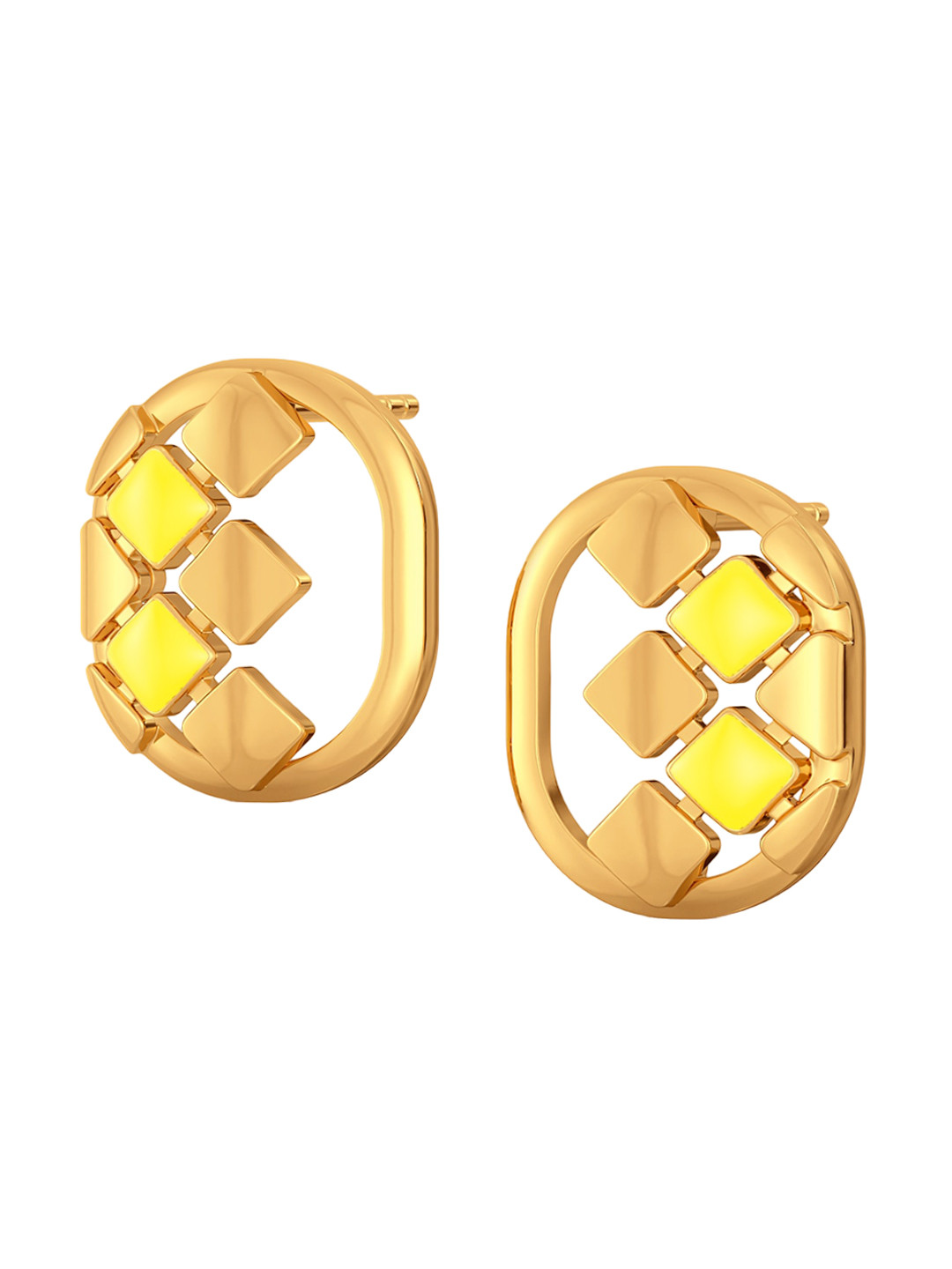 

MELORRA Yellow Submarine 18KT Gold Stud Earrings-4.8gm