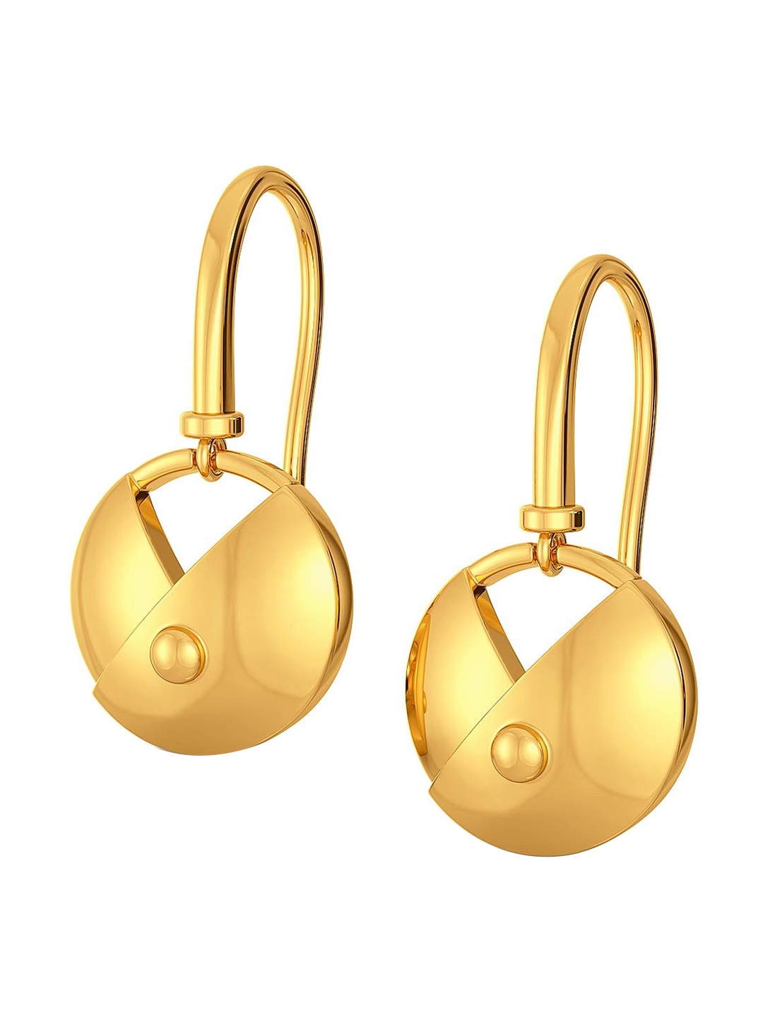 

MELORRA Golden Quest 18KT Drop Earrings- 4.12 gm, Gold