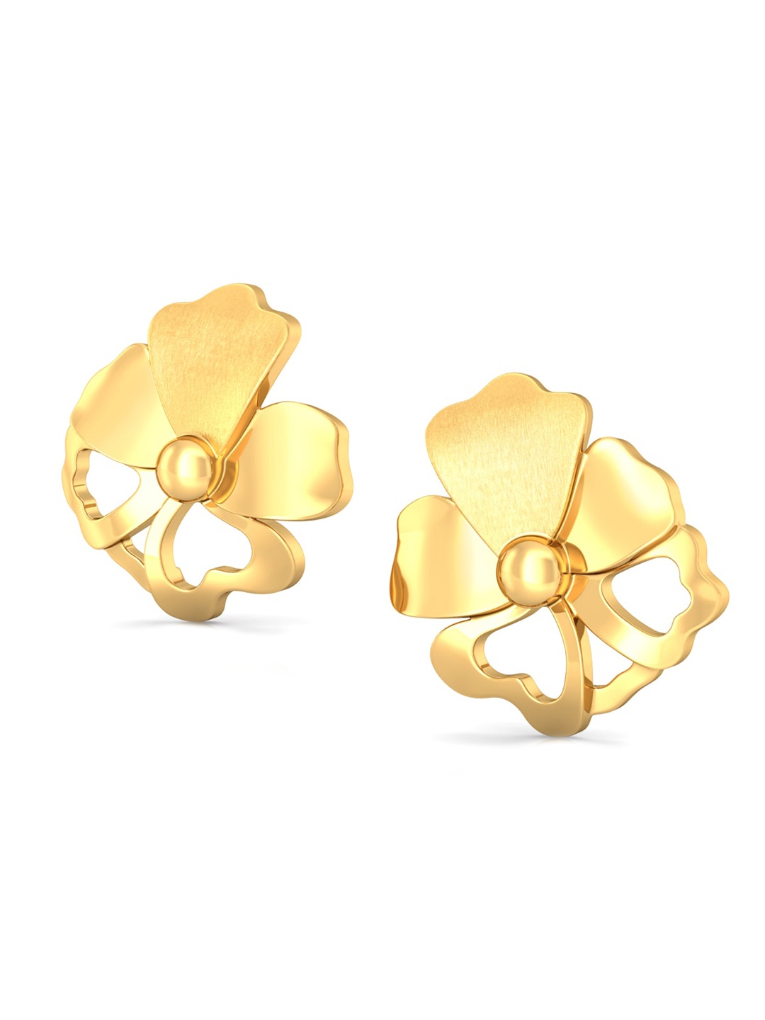 

MELORRA Taffeta 18KT Gold Stud Earrings- 4.18 gm