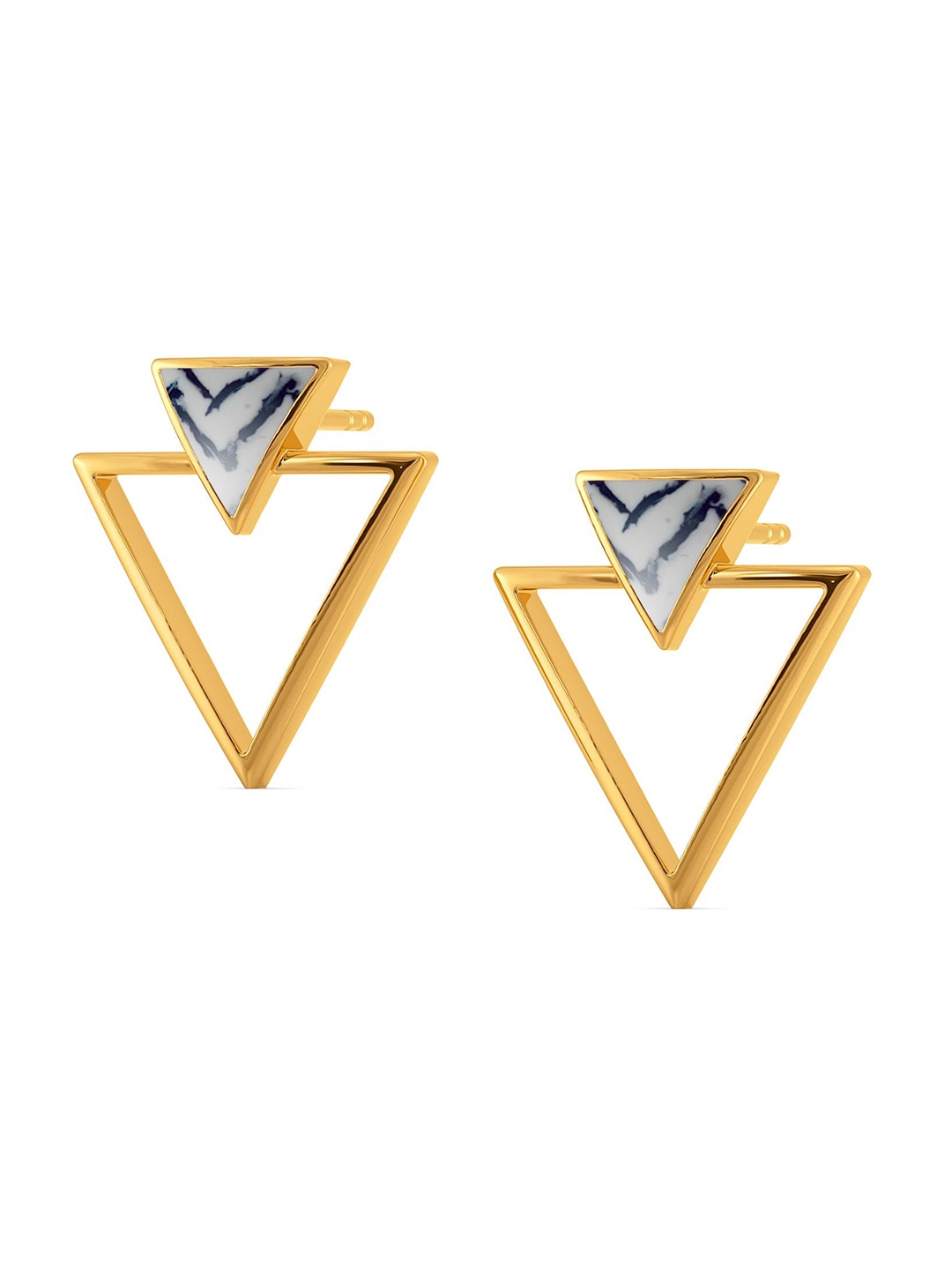 

MELORRA Hippie Blues 18KT Gold Studs Earrings- 4.04 gm