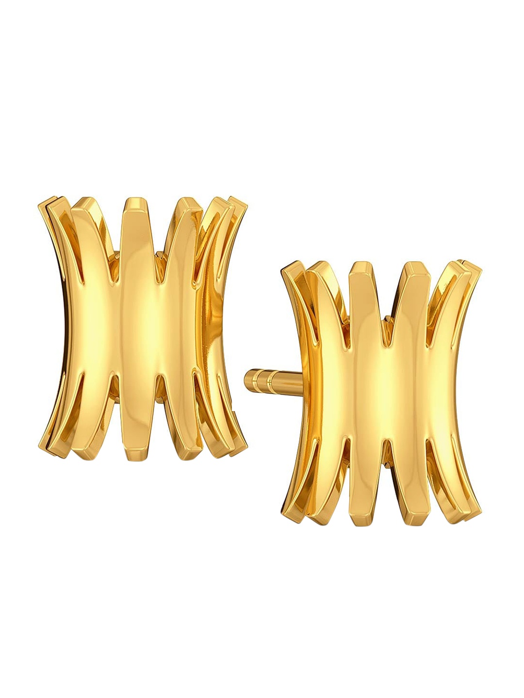 

MELORRA Bridge Ridge 18KT Gold Stud Earrings 2.46 gm