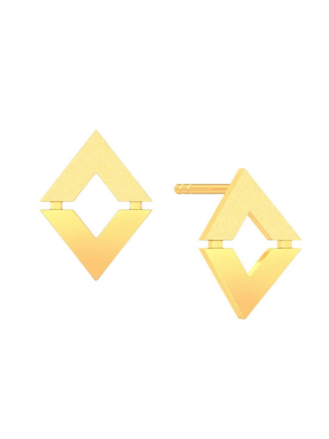 

MELORRA Triangular Tales 18KT Gold Studs Earrings- 2.53 gm