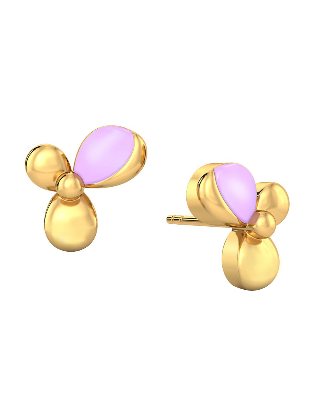 

MELORRA Florid Fancy 18KT Gold Stud Earrings-3.03gm