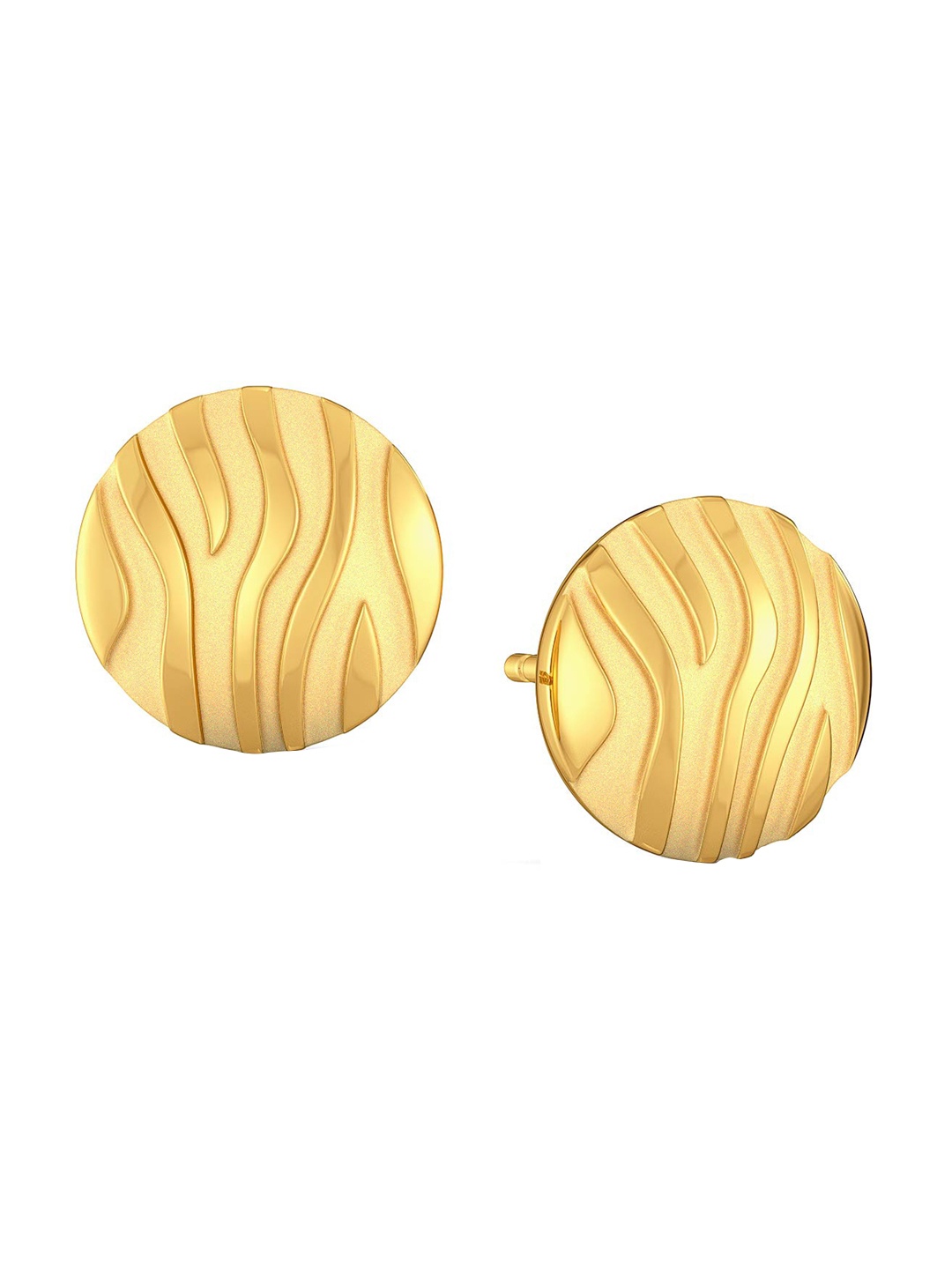 

MELORRA Stripe Kingdom 18KT Gold Stud Earrings-3.17gm