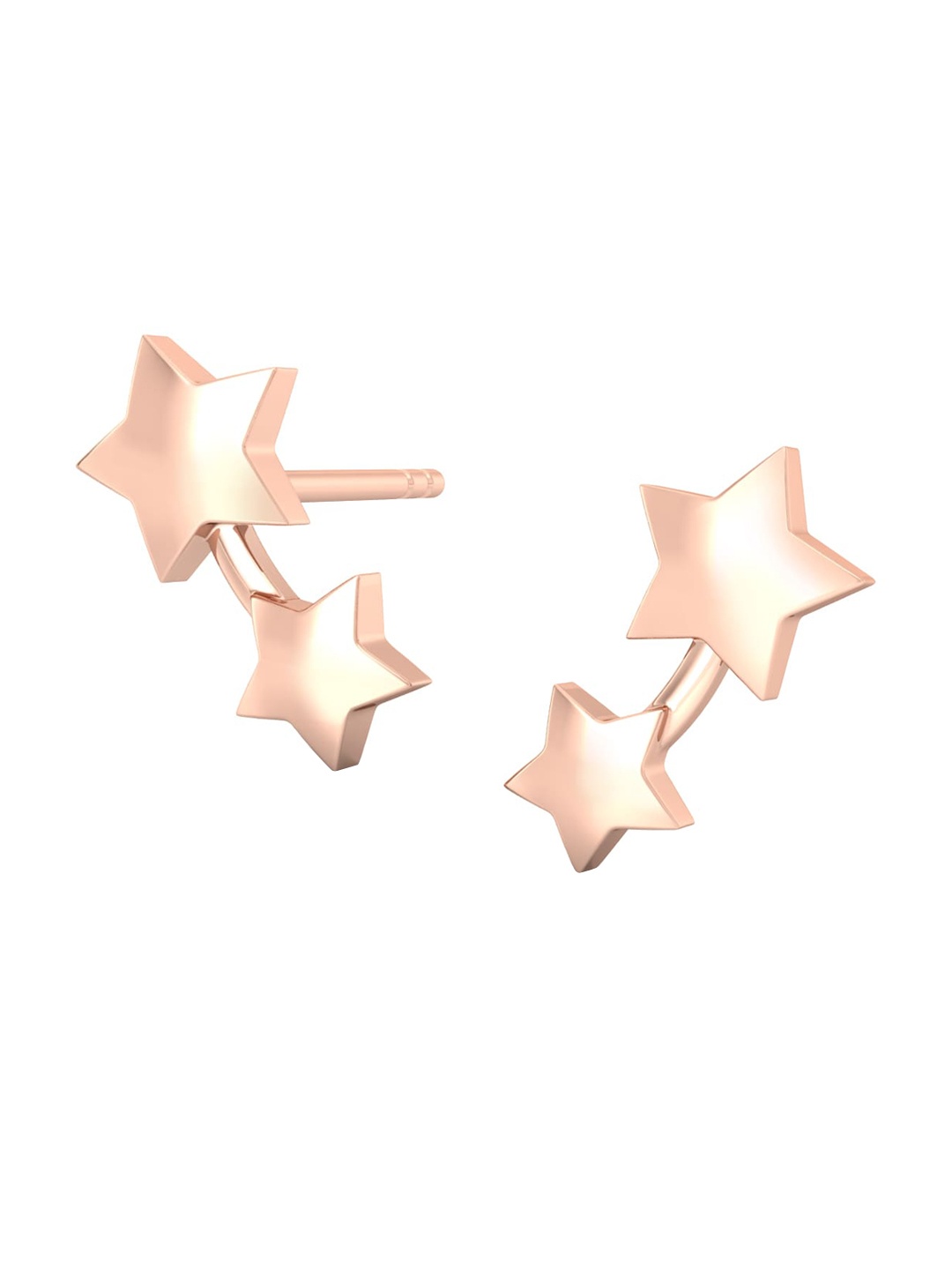 

MELORRA Twinkles 18KT Rose Gold Stud Earrings- 1.8gm