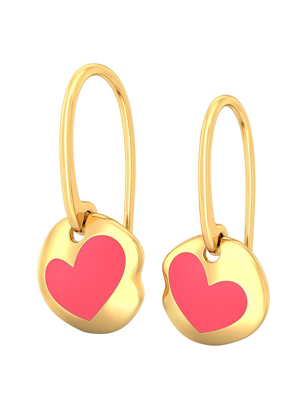 

MELORRA Enamoured Enamel 18KT Gold Drop Earrings- 3.31 gm