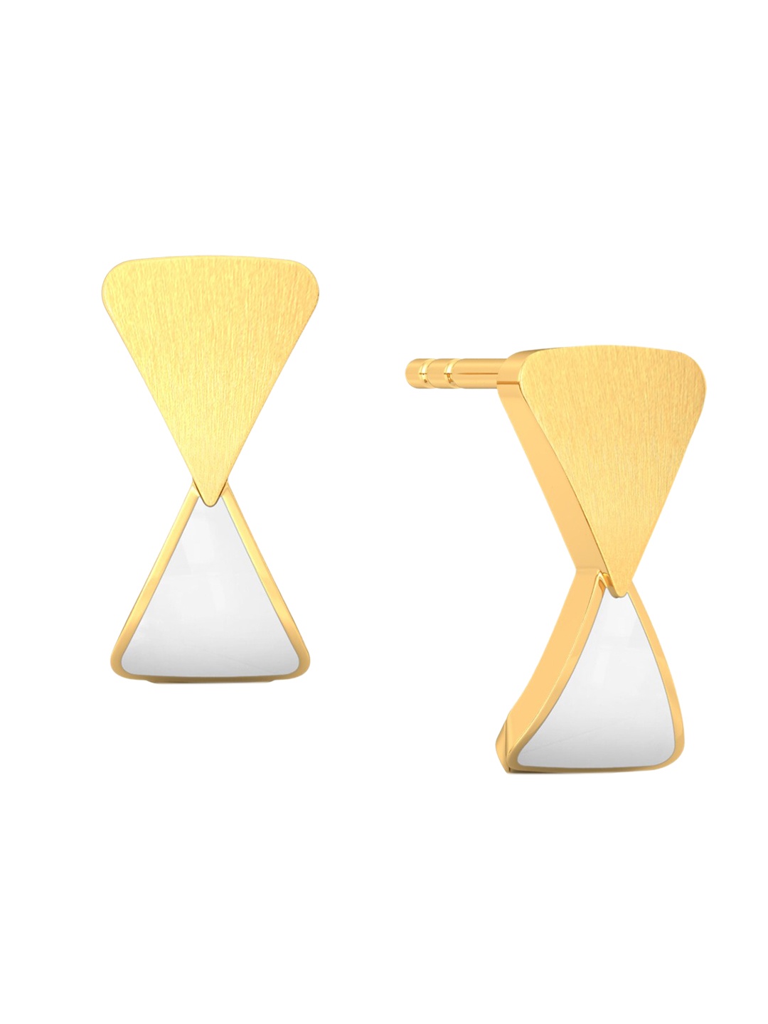

MELORRA Minimalist Mod 18KT Gold Earrings-2.73gm