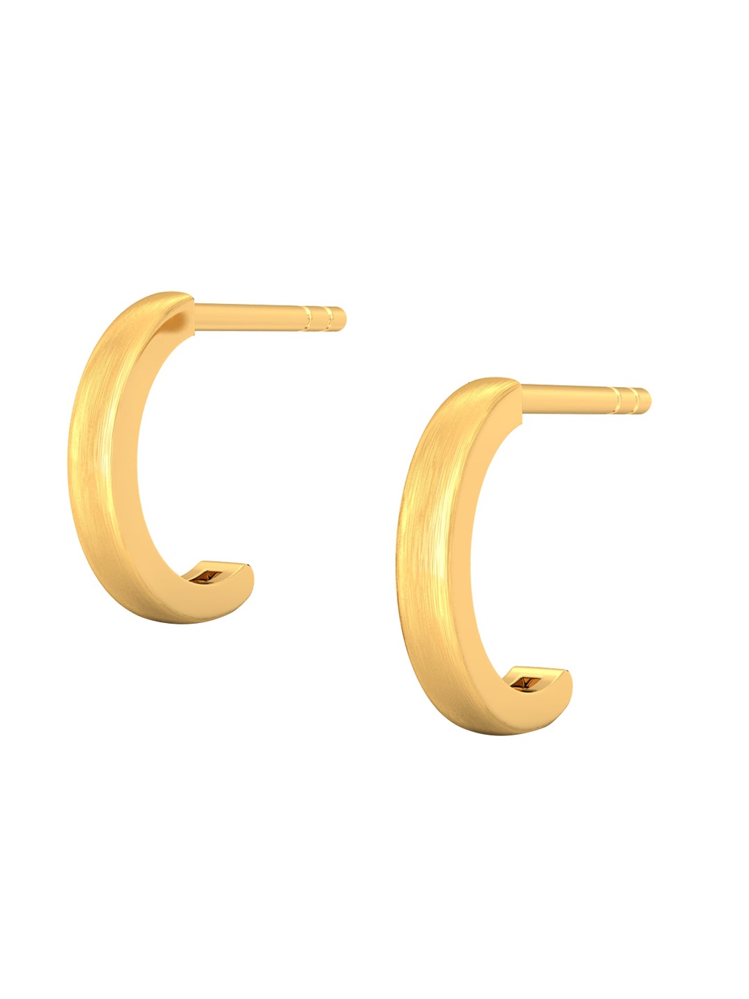 

MELORRA Subtle Tones 18KT Gold Half Hoop Earrings-1.9gm