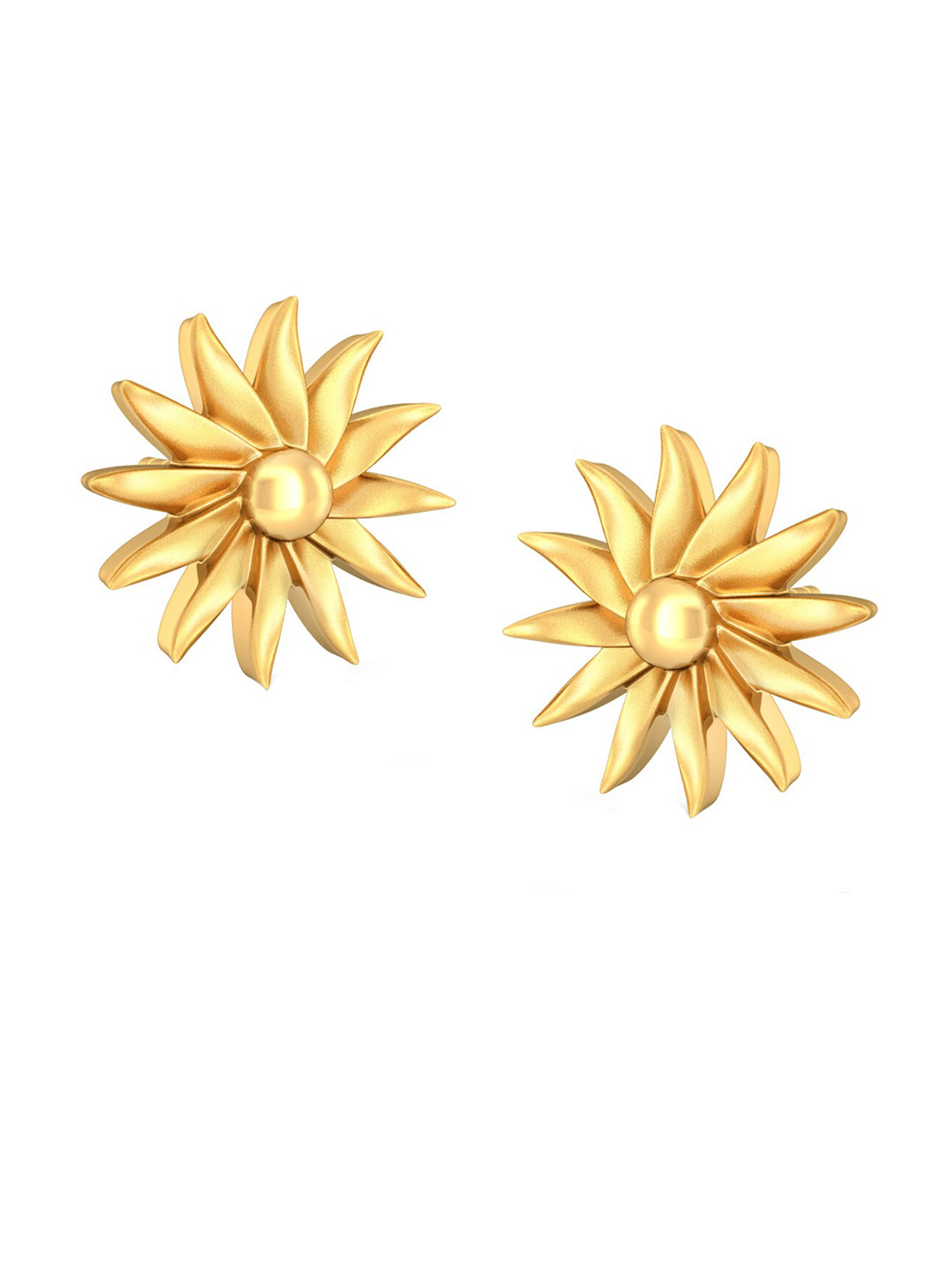 

MELORRA Pop of Sunshine 18KT Gold Stud Earrings-4.0gm