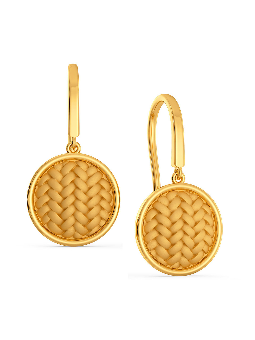 

MELORRA The Twill Drill 18KT Gold Drop Earrings- 4.31 gm