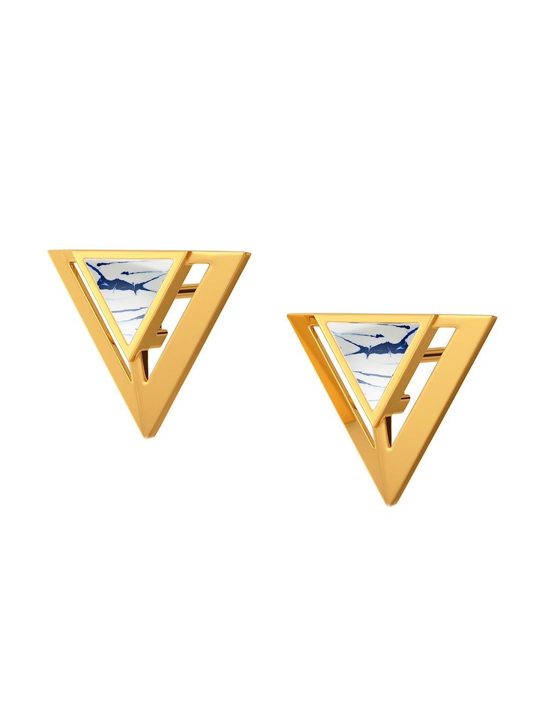 

MELORRA 18KT Dyed in Indigo Gold Earrings- 3.19 gm