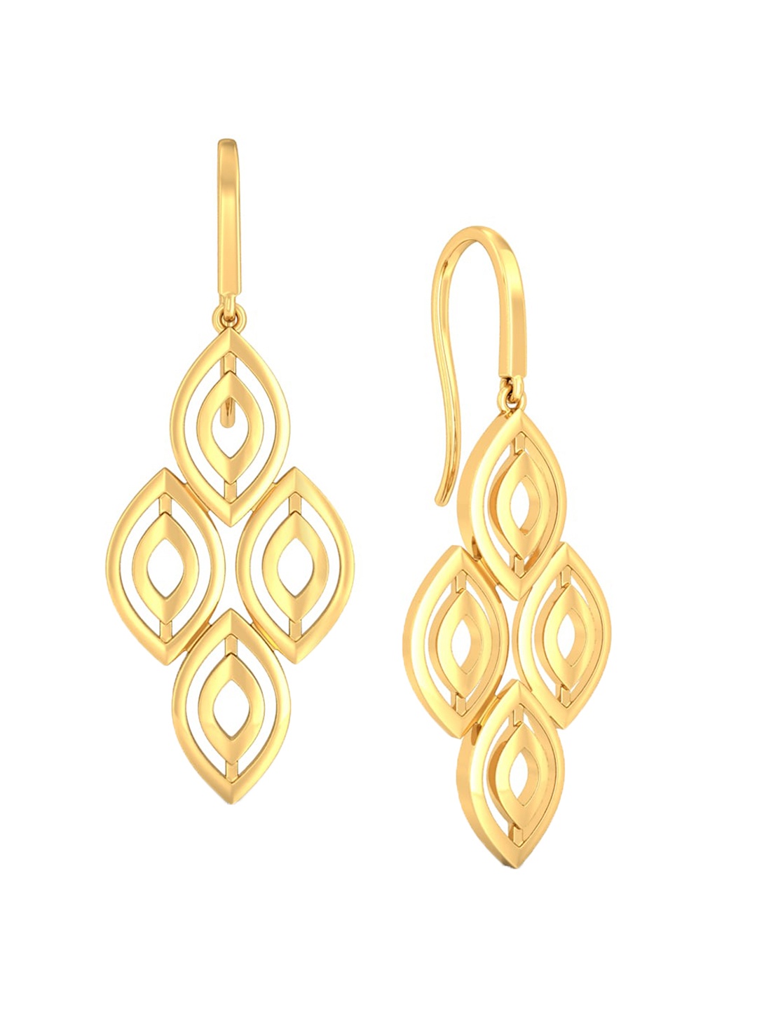 

MELORRA Prissy Arch etype 18KT Gold Drop Earrings-6.38 gm