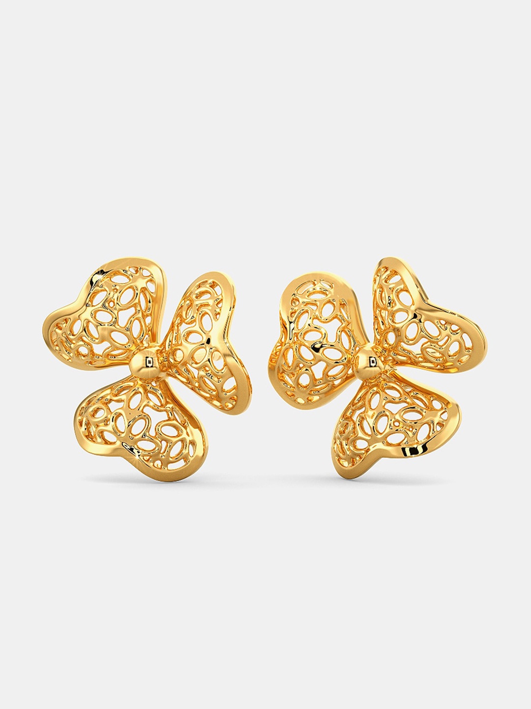 

MELORRA Lacy Blooms 18KT Gold Stud Earrings- 5.37 gm