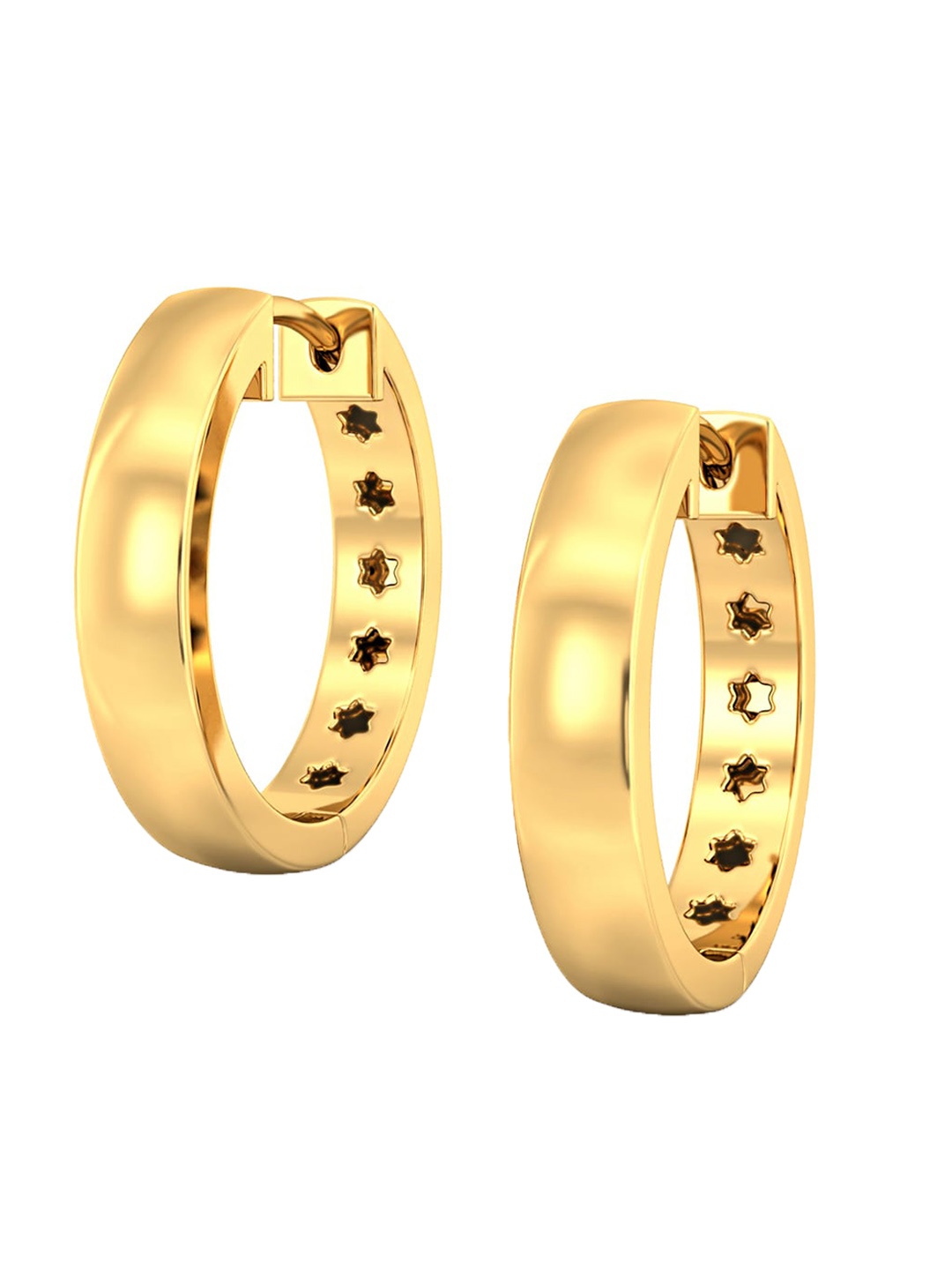 

MELORRA Gold forever 18KT Gold Hoop Earrings-7.5gm