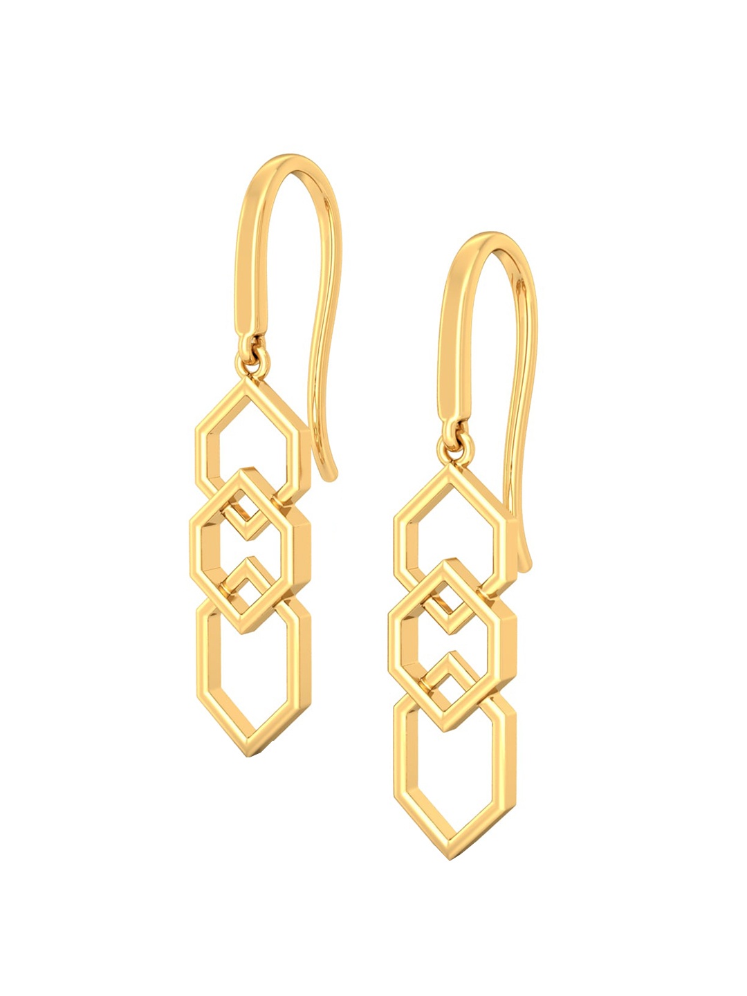 

MELORRA Sixth Sense 18KT Gold Dangle Earrings-3.3gm