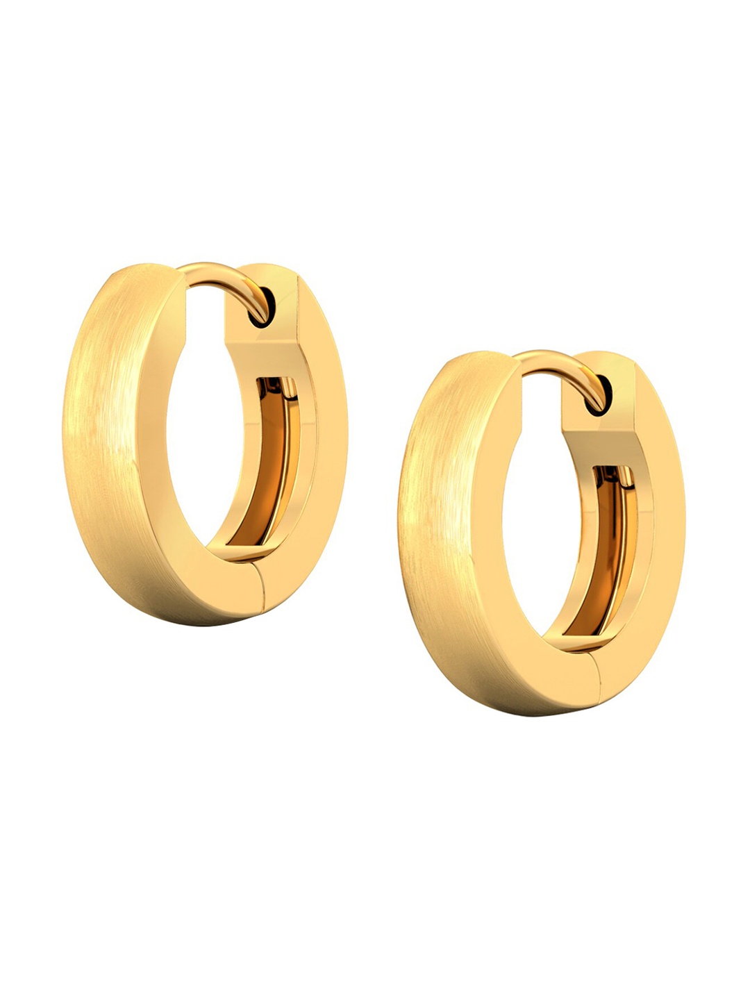 

MELORRA Golden notes 18KT Gold Hoop Earrings-3.41gm