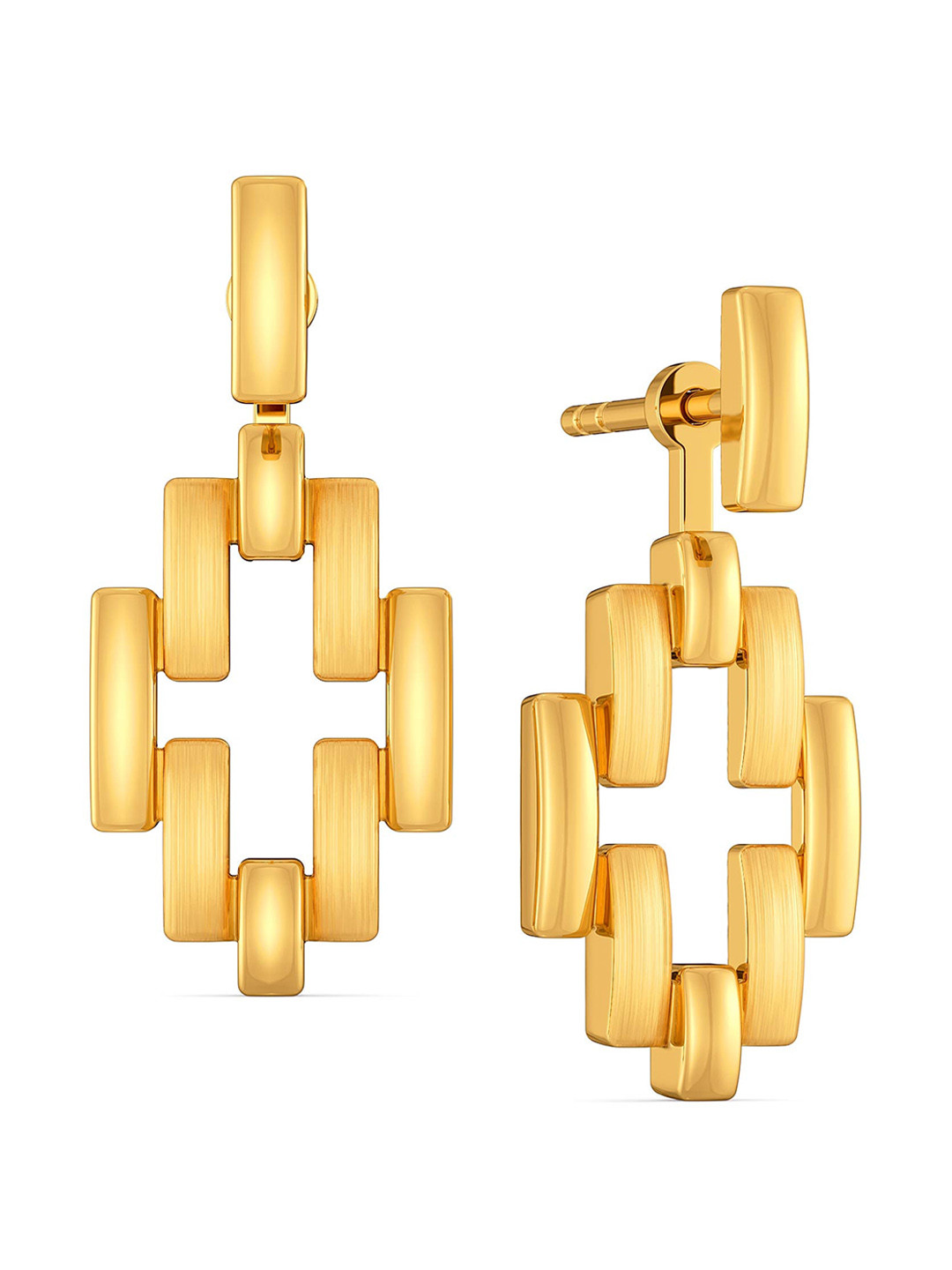 

MELORRA Dot N Dash 18KT Gold Earrings - 3.45 gm