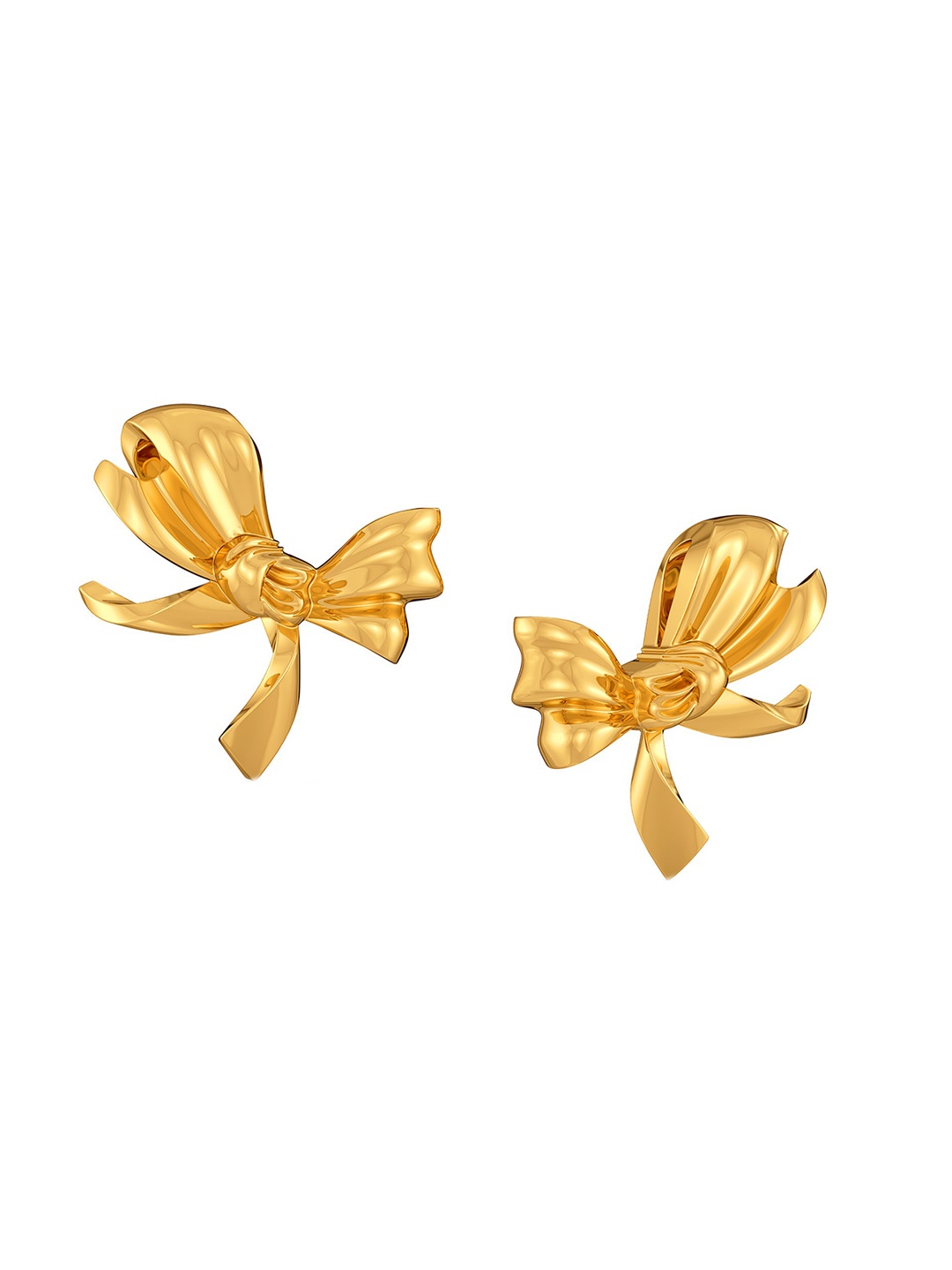 

MELORRA Breezy Bows 18KT Gold Stud Earrings5.79gm