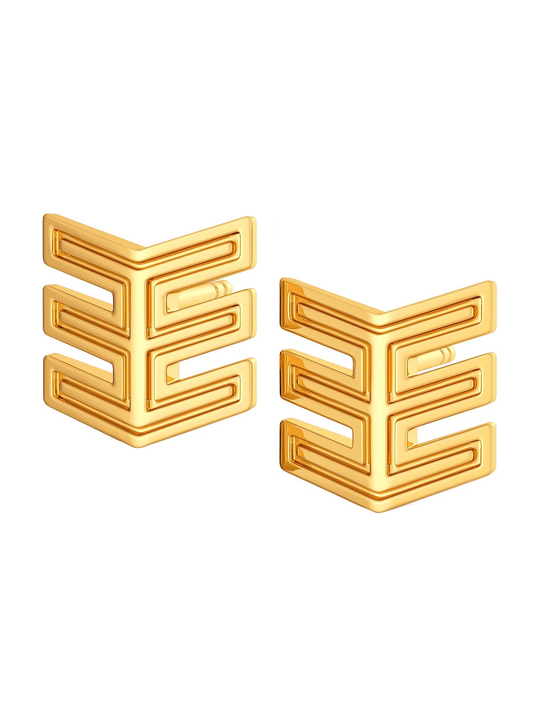 

MELORRA Casual Cuts 18KT Gold Stud Earrings- 3.45gm