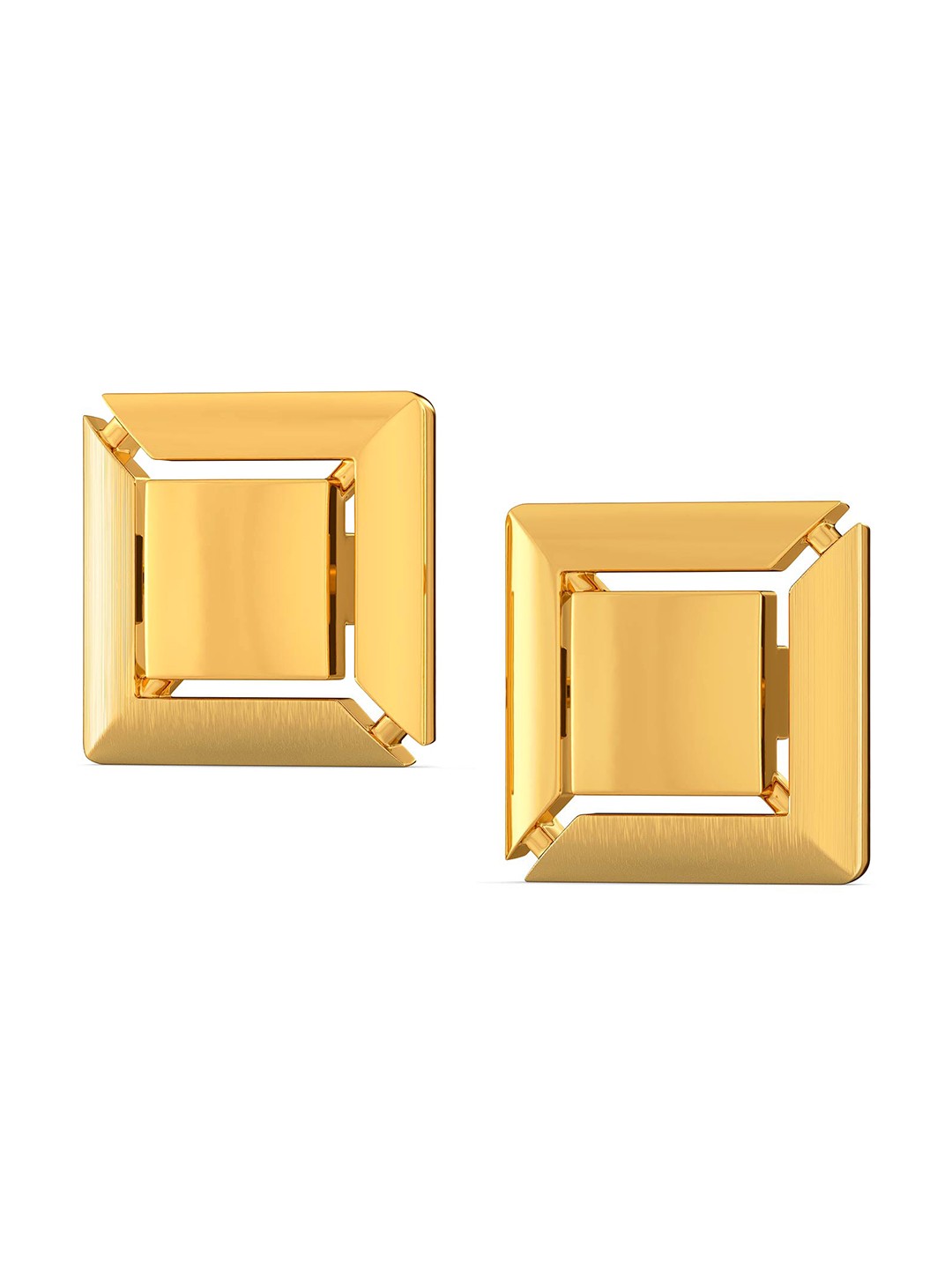 

MELORRA French Vibes 18KT Gold Stud Earrings-3.33gm