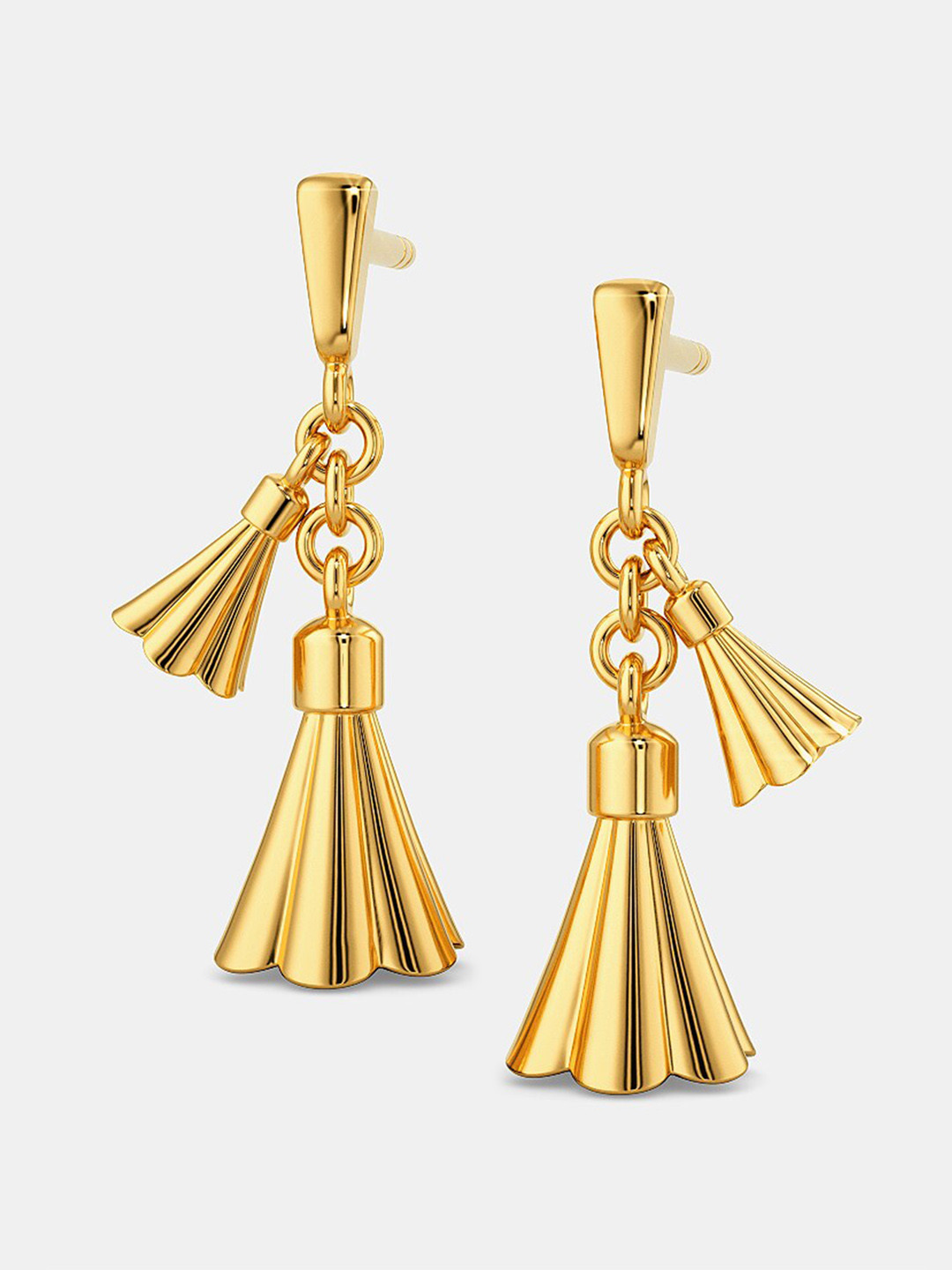 

MELORRA Tassel Tale 18KT Gold Earrings-2.52gm