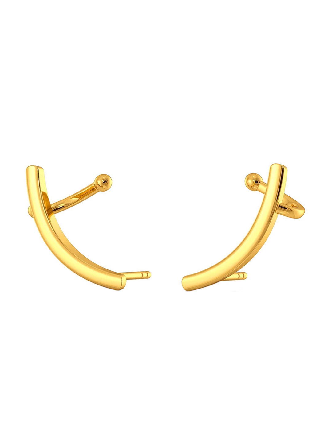 

MELORRA Lean Layers 18KT Gold Stud Earrings-2.5gm