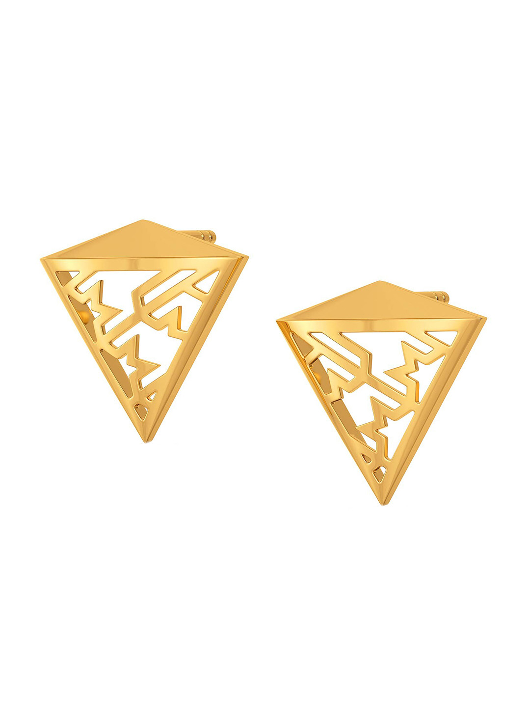 

MELORRA Tweed Twills 18KT Gold Stud Earrings-2.23gm