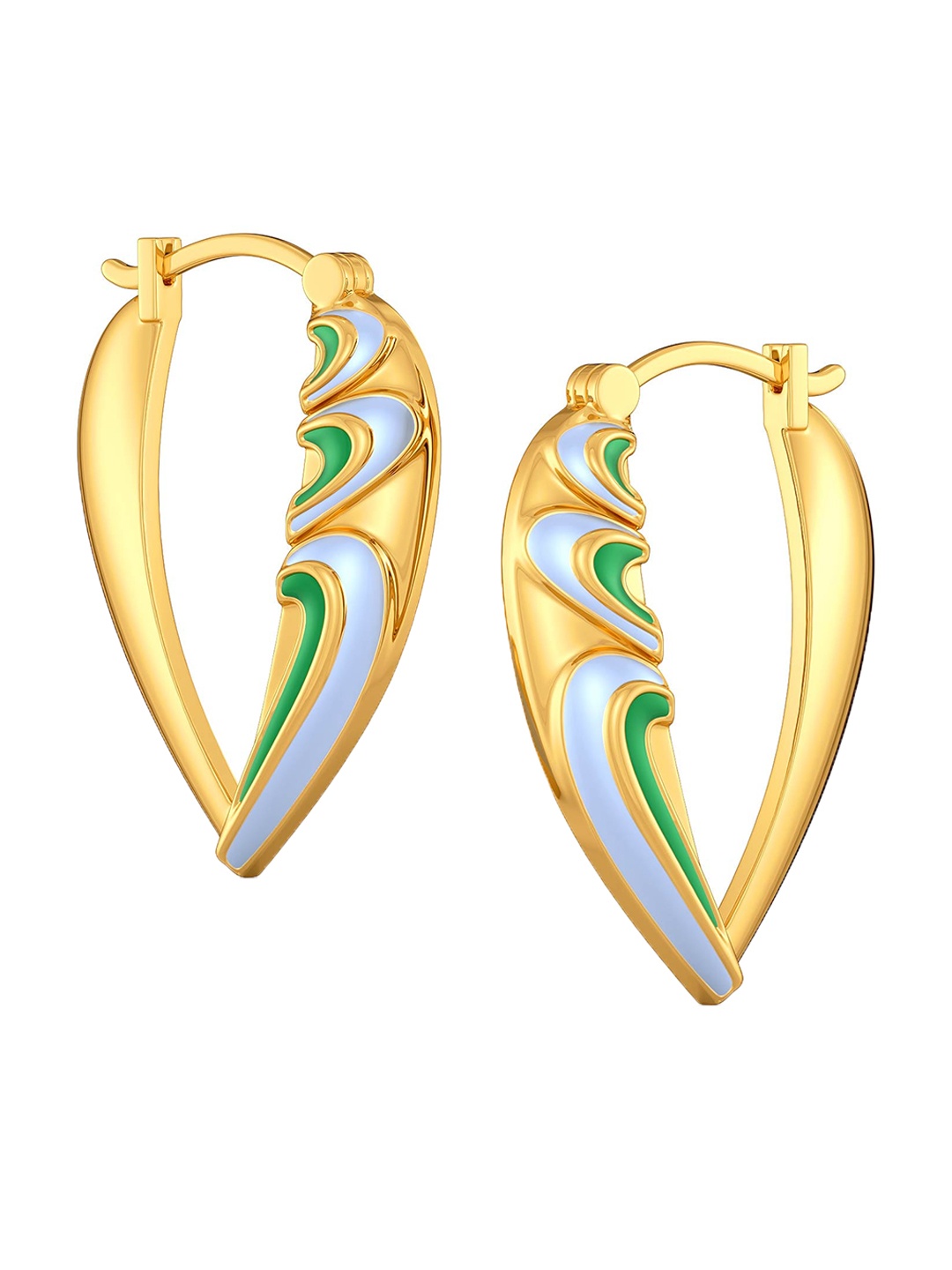 

MELORRA Groovy Drama 18KT Gold Hoop Earrings - 6.63 gm
