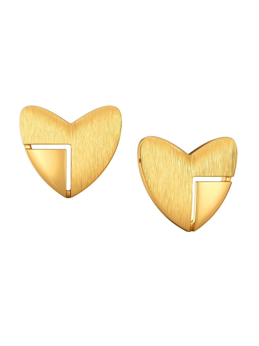 

MELORRA Coeur Franais 18KT Gold Stud Earrings-2.58gm