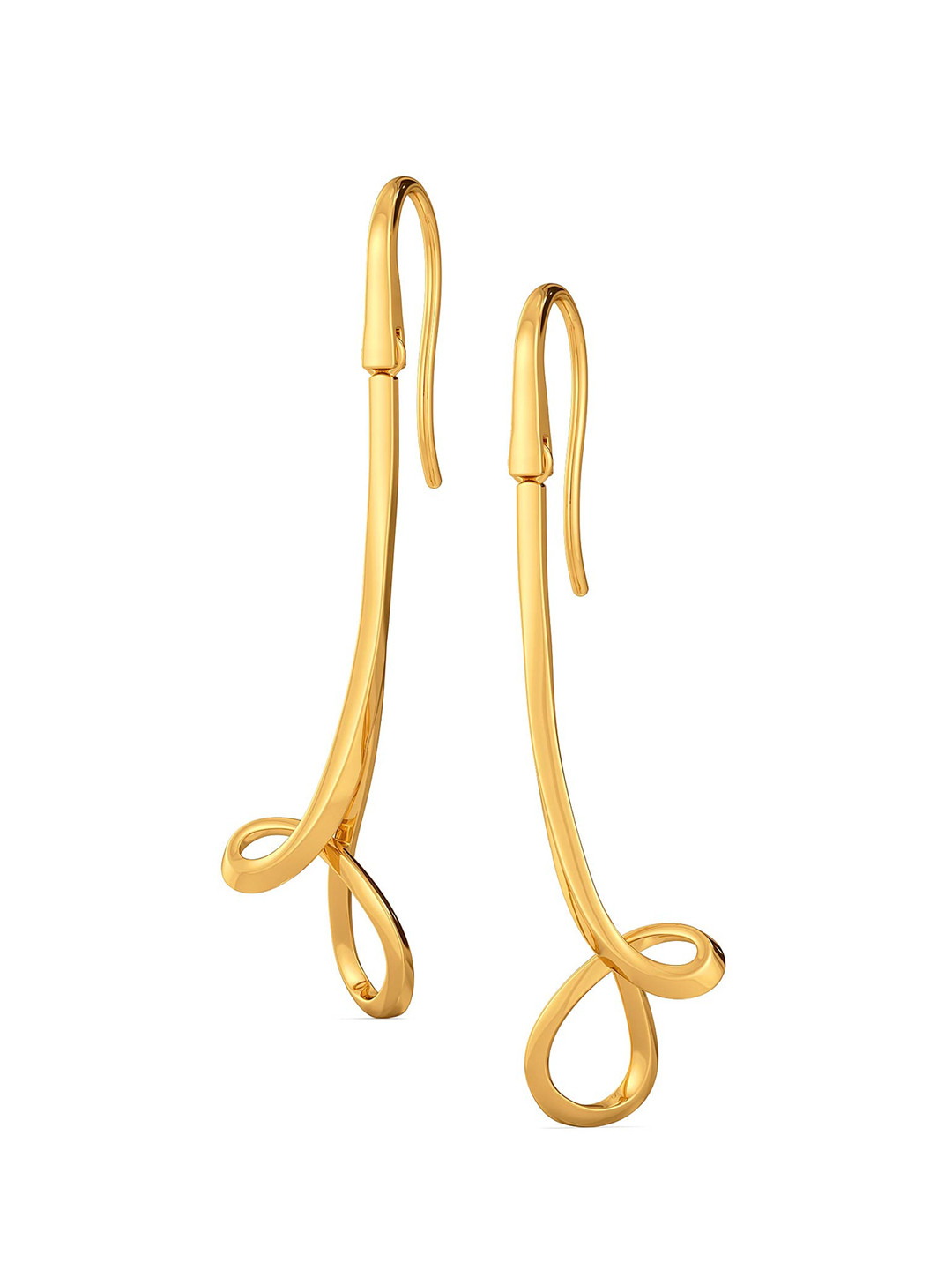

MELORRA Twin Twirls 18KT Gold Earrings- 3.77 gm