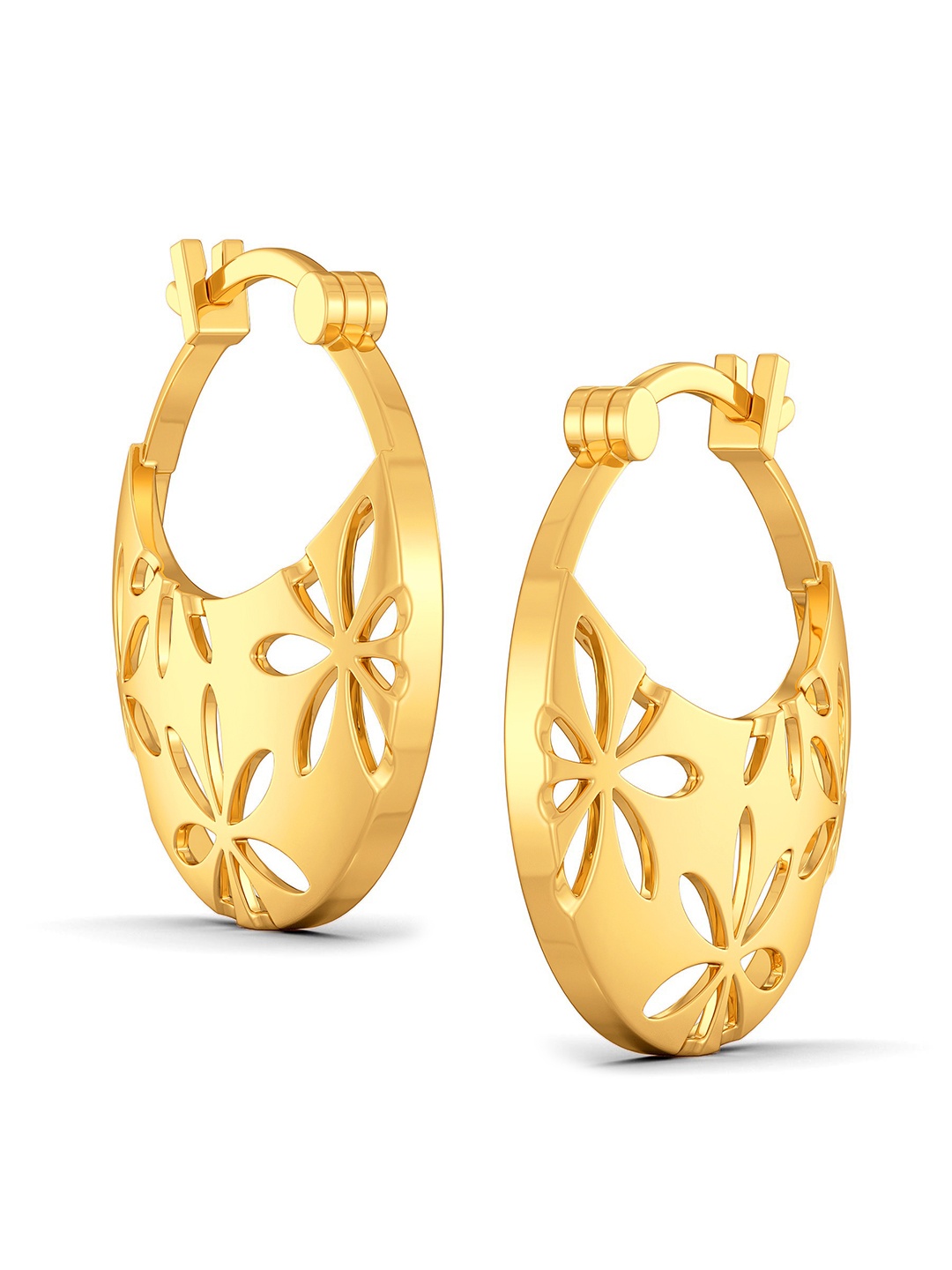 

MELORRA My Kinda Scarf 18KT Gold Hoop Earrings-4.51gm