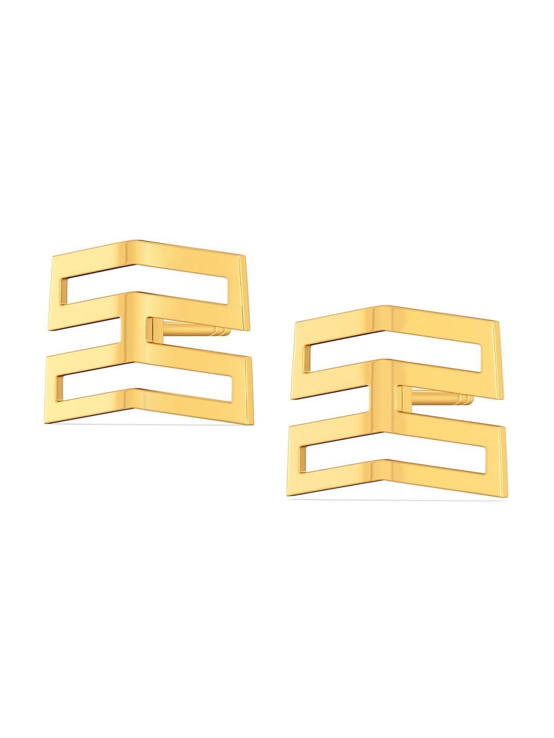 

MELORRA Fancy Folds 18KT Gold Stud Earring-2.99gm