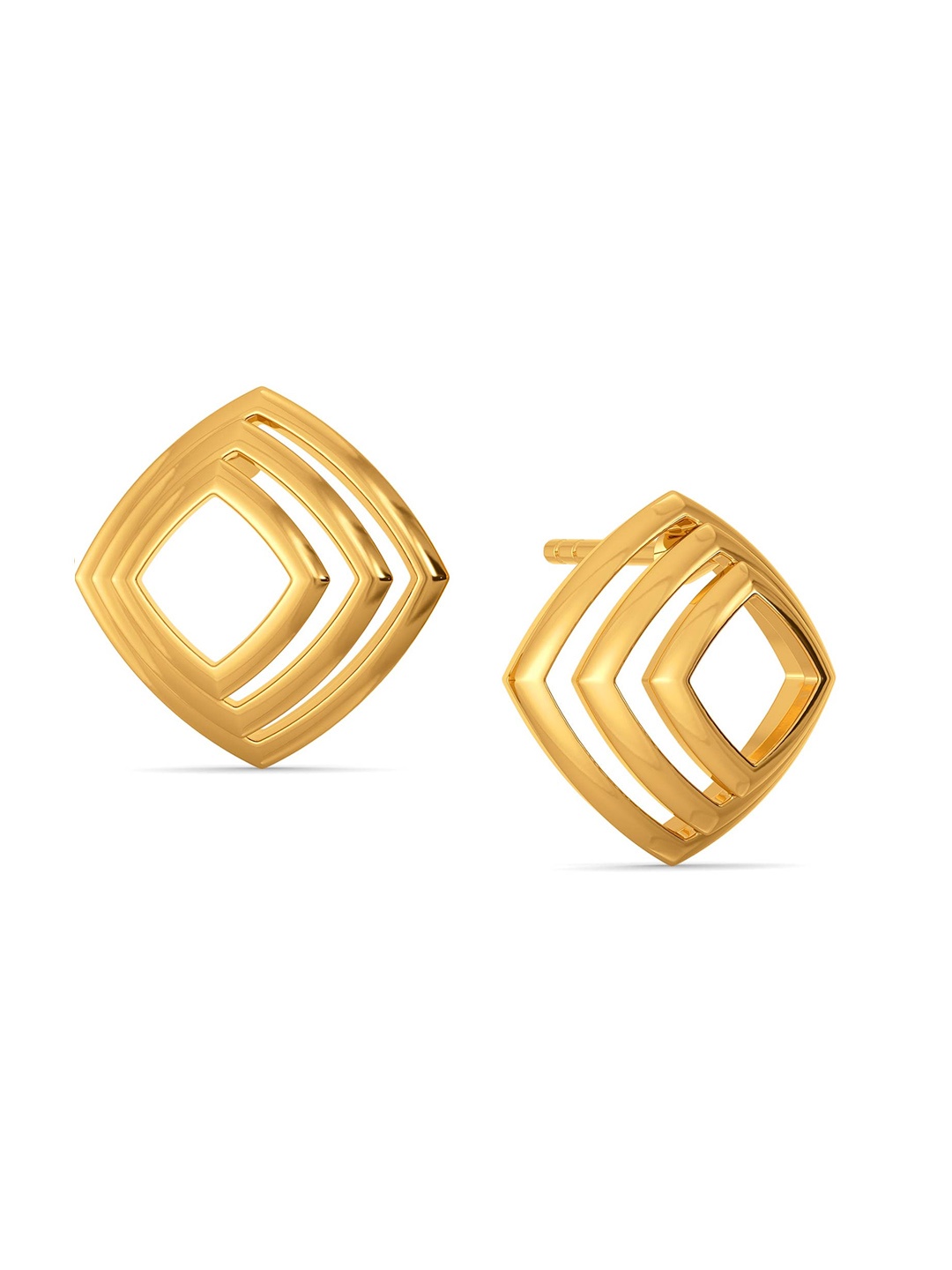 

MELORRA Trilogy Tales 18KT Gold Stud Earrings-2.71gm