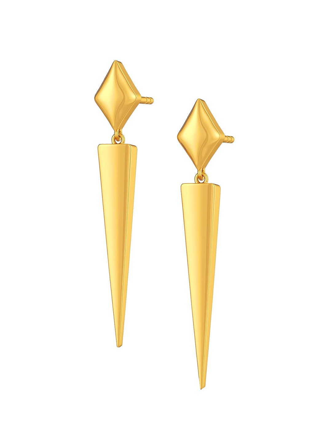 

MELORRA Lean Layers 18KT Gold Drop Earring-3.85gm